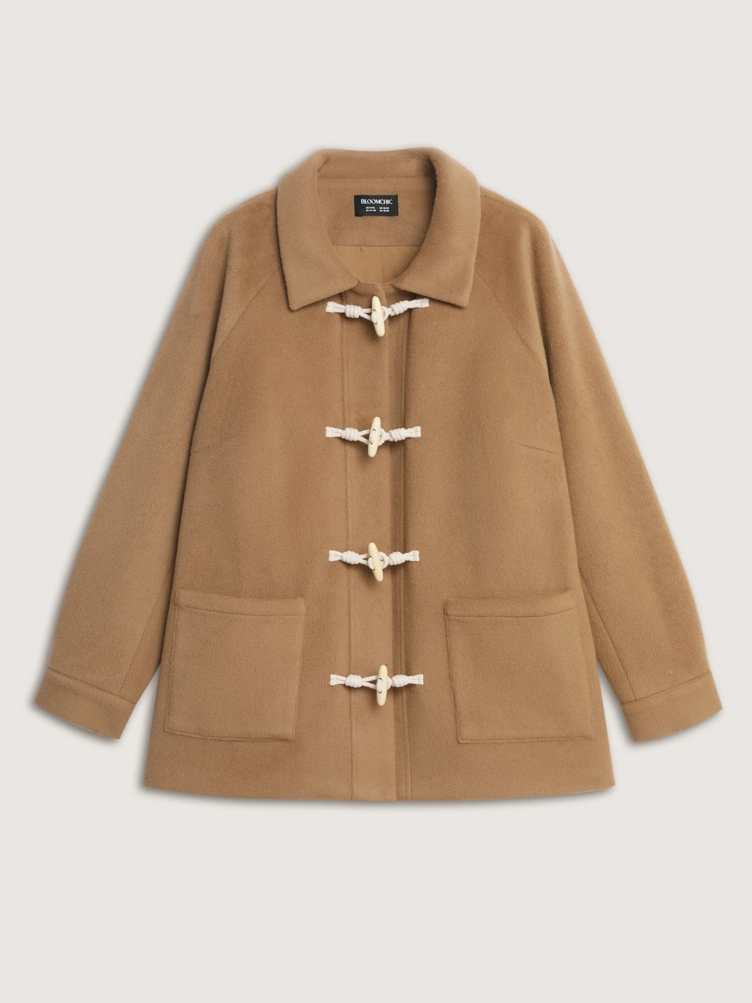 Loop Buttons Pockets Relaxed-Fit Jacket - Image 9