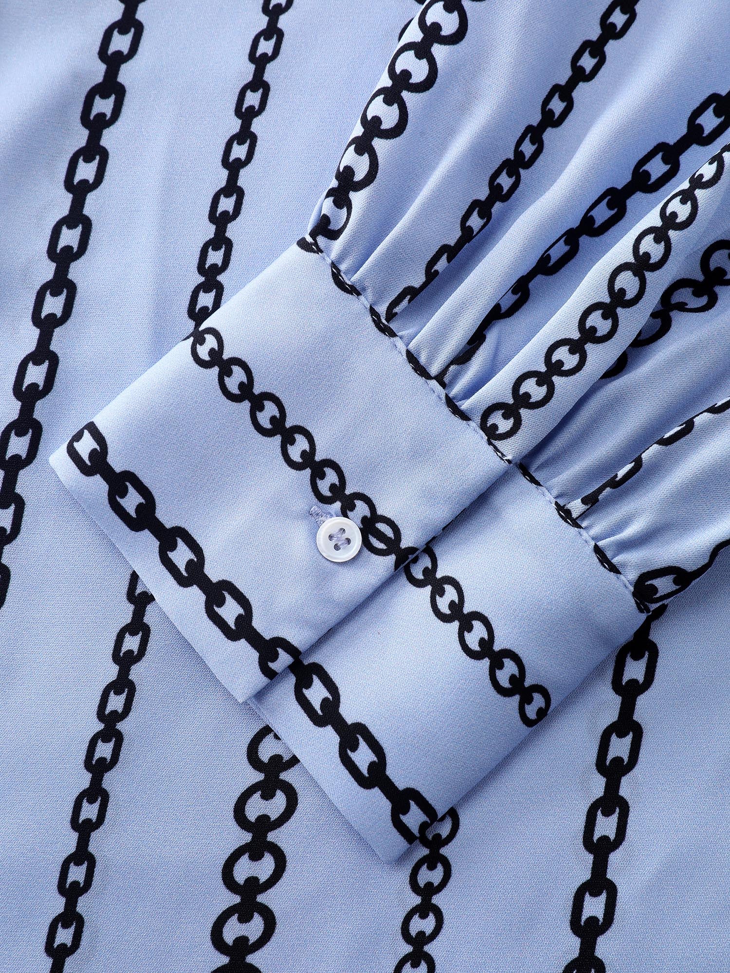 Loop Striped Bow-Tie Neckline Blouse - Image 7