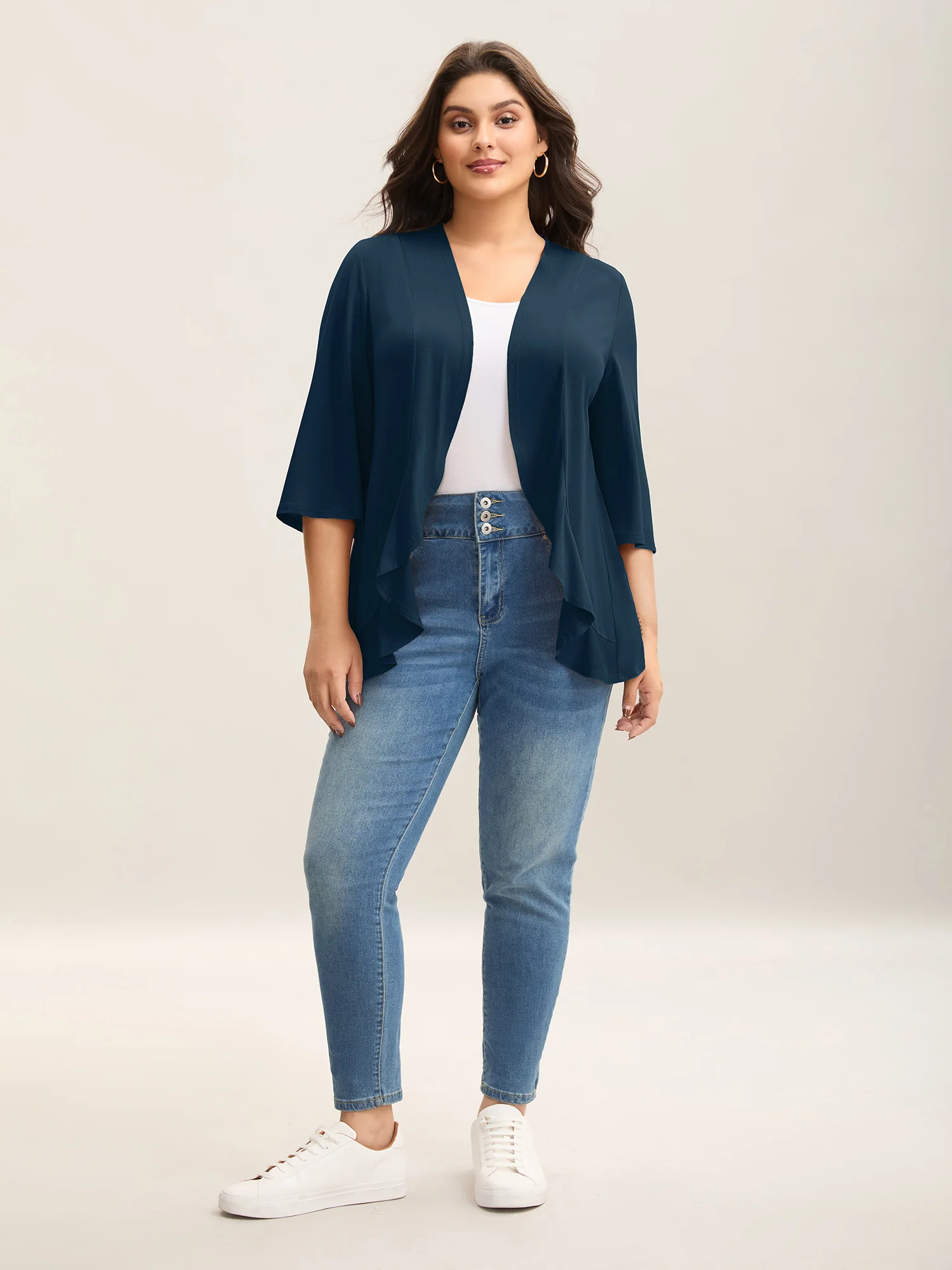 Lotus Hem Curvy Kimono Cover-Up - Image 11