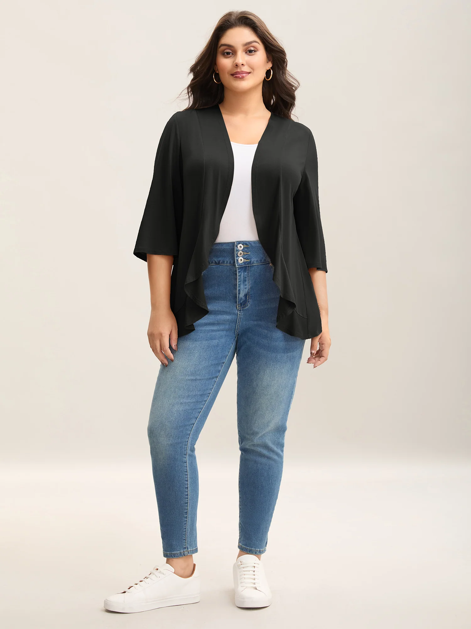 Lotus Hem Curvy Kimono Cover-Up - Image 3