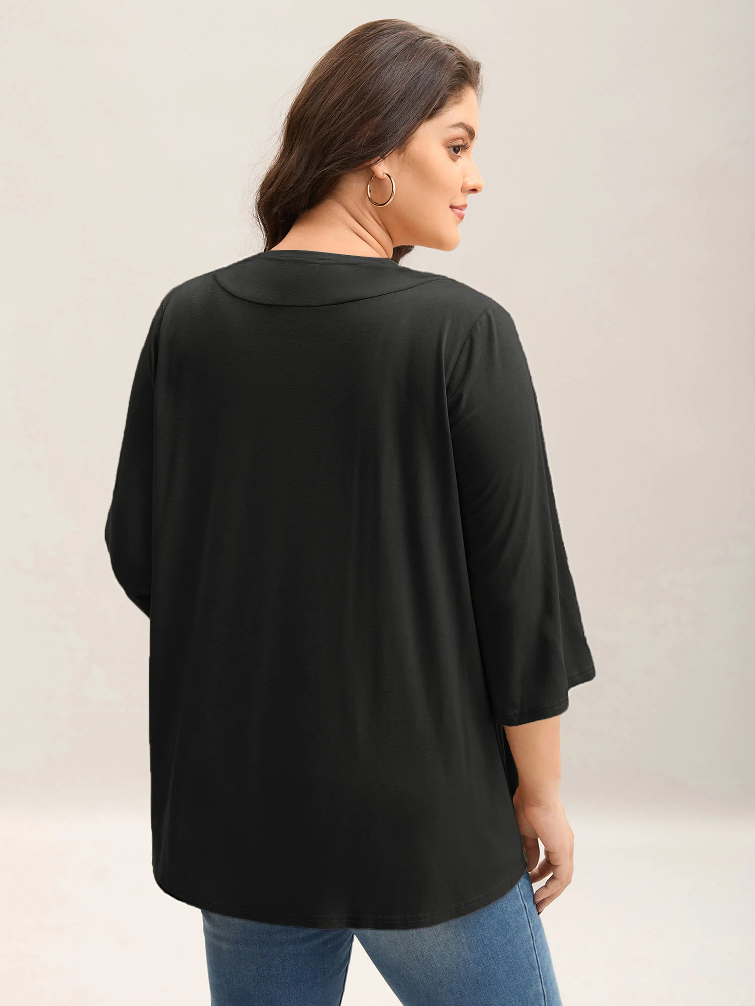 Lotus Hem Curvy Kimono Cover-Up - Image 4