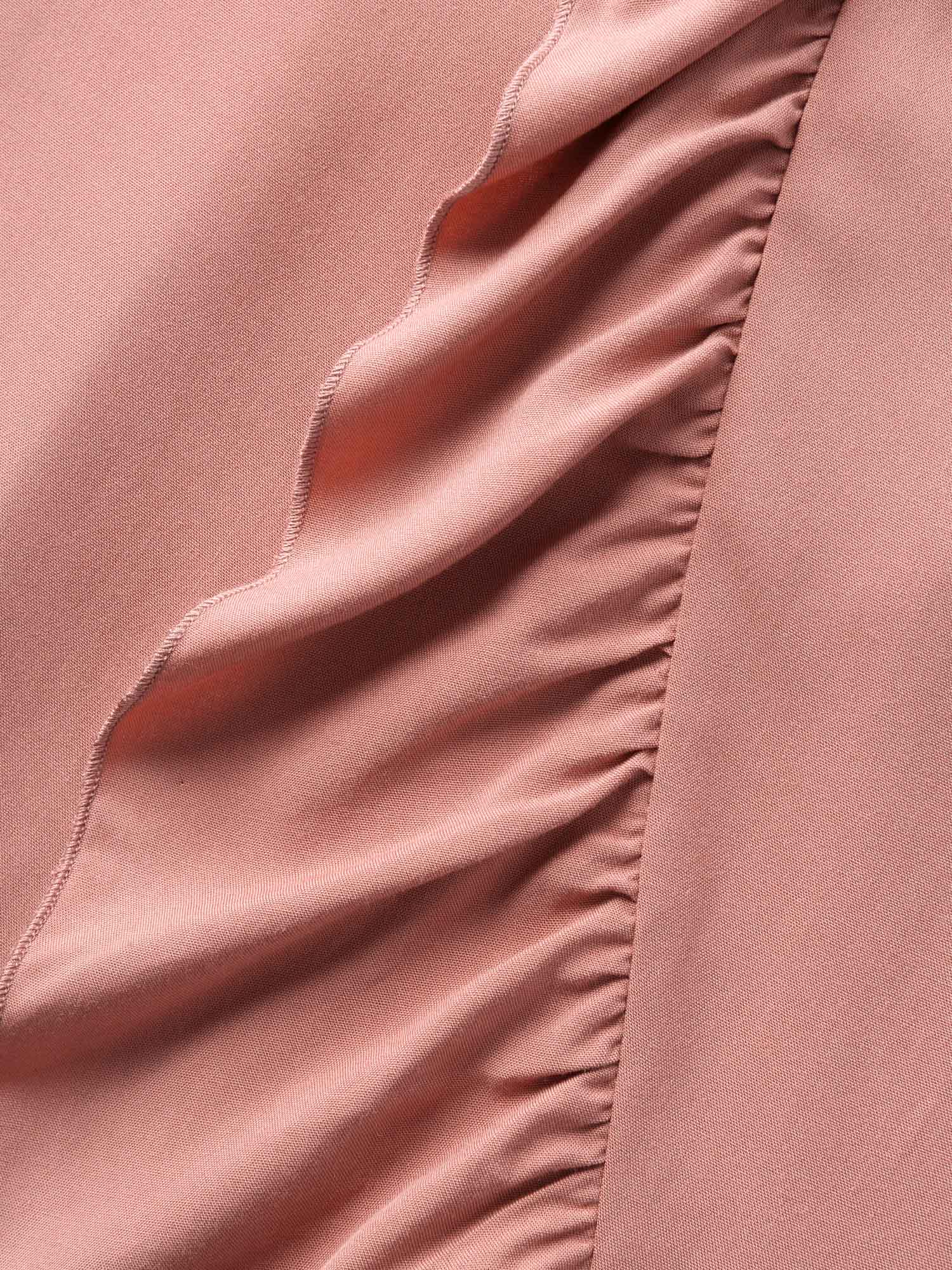 Lotus Leaf Edge Solid Wide-Leg Pants - Image 6
