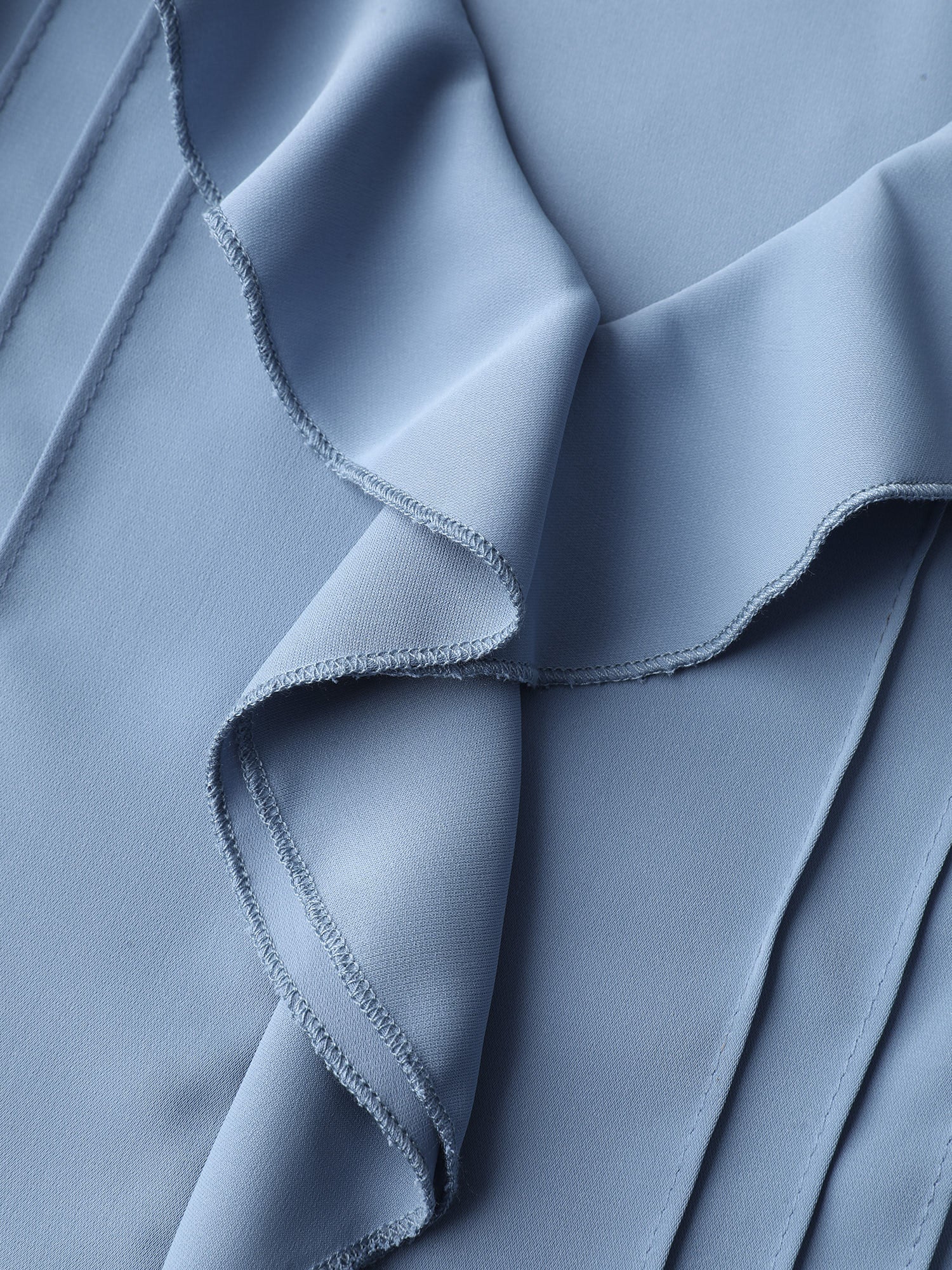 Lotus Leaf Edge Toothpick Pleats Blouse - Image 5