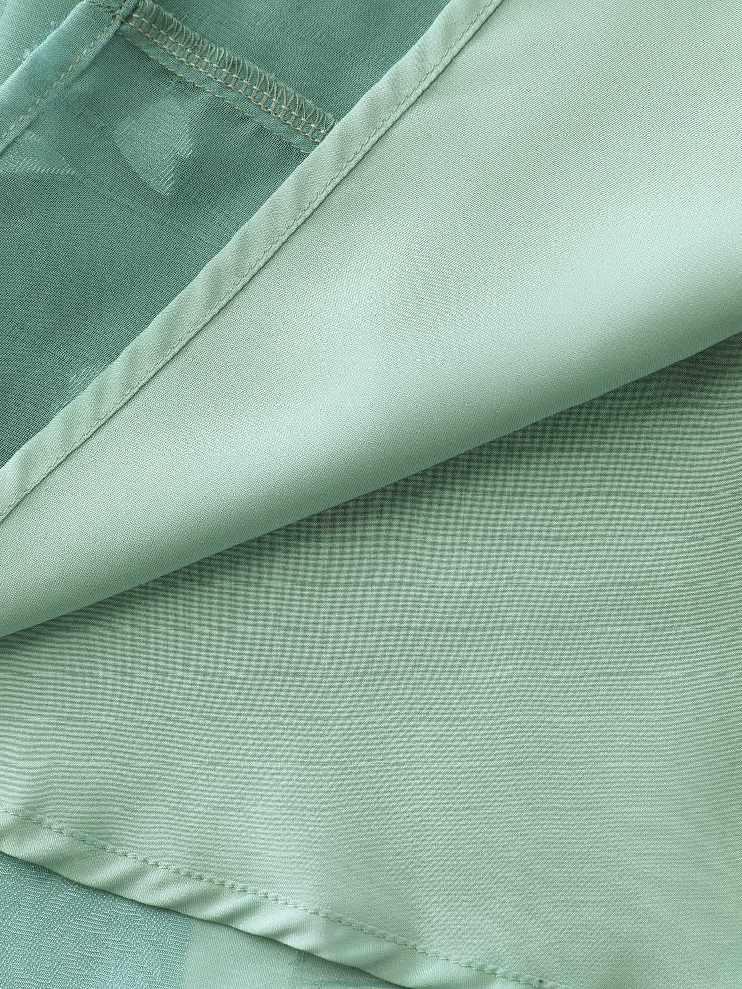 Lotus Leaf Neckline Textured Curvy Hem Blouse - Image 6