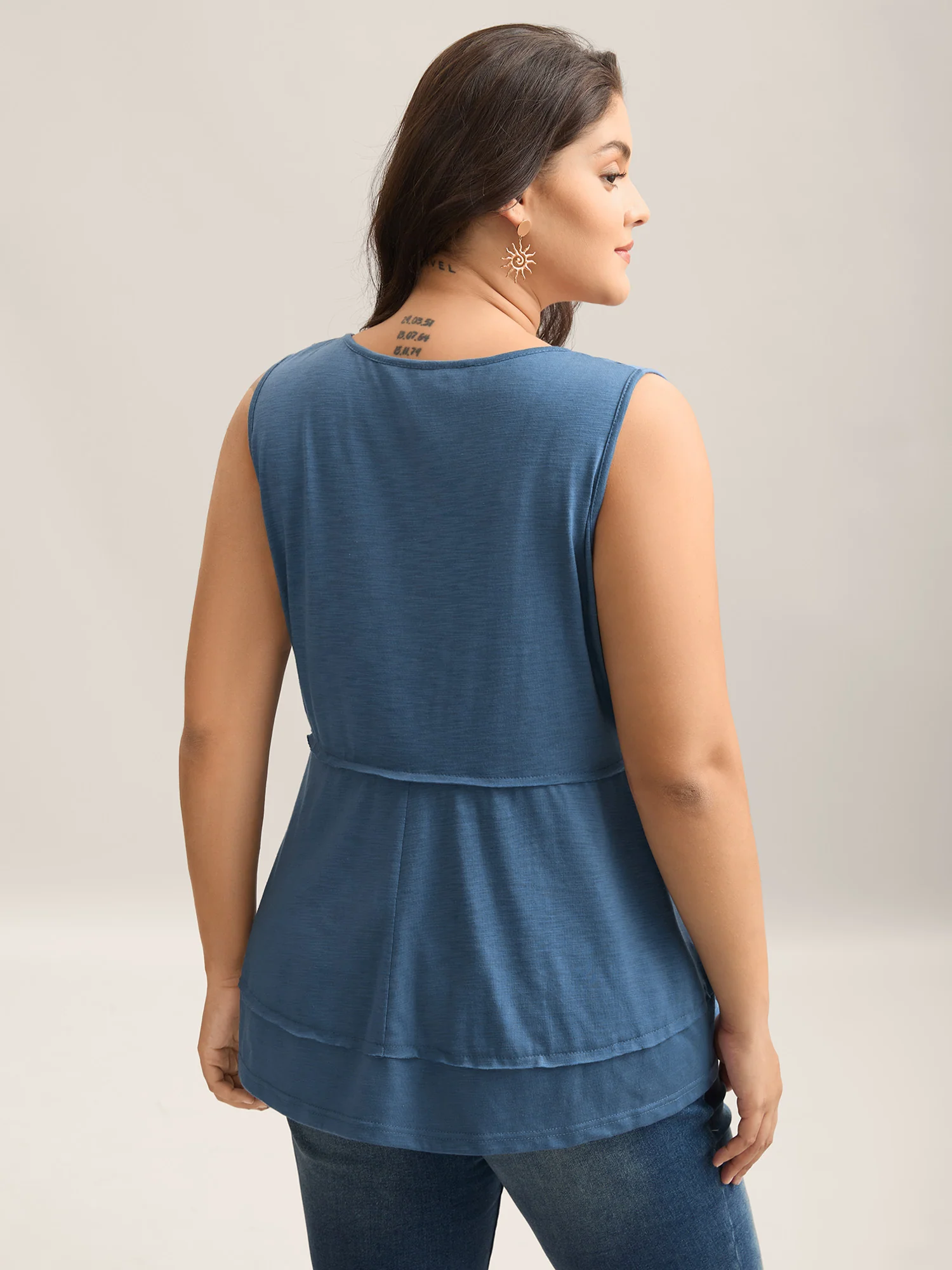 Lotus Neckline Bamboo Tank Top - Image 4