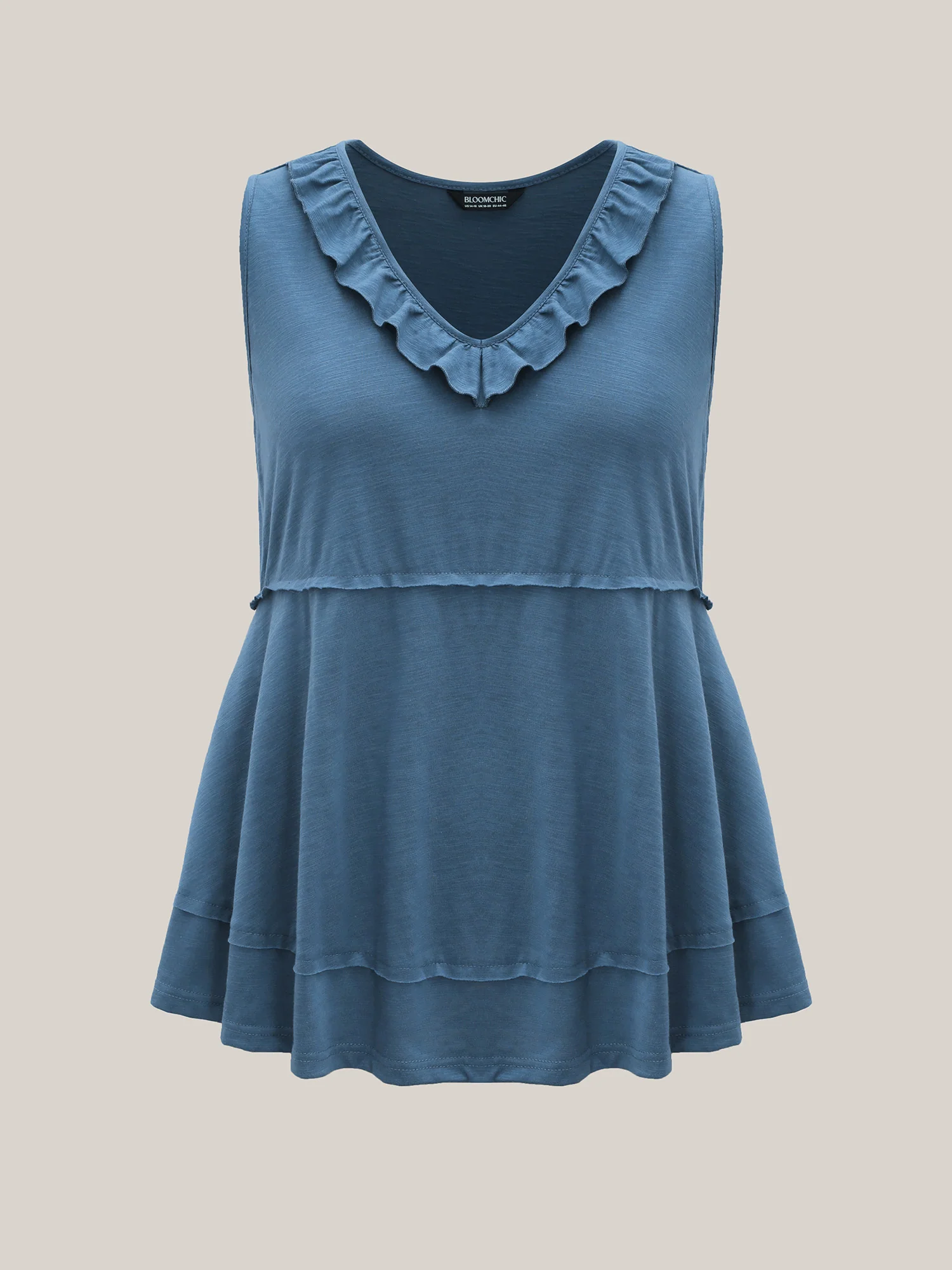 Lotus Neckline Bamboo Tank Top - Image 7