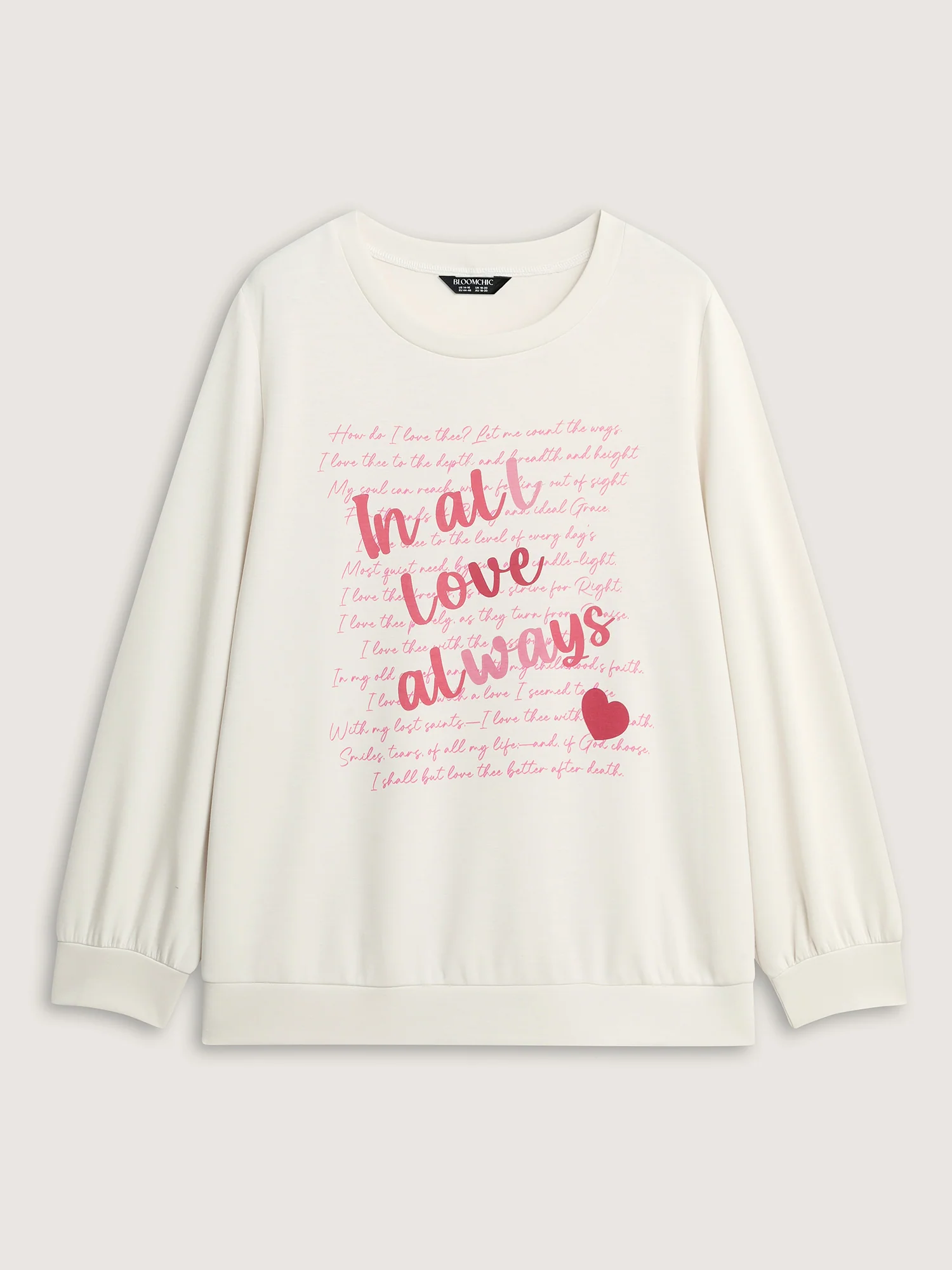 Love Letter Pattern Sweatshirt - Image 7