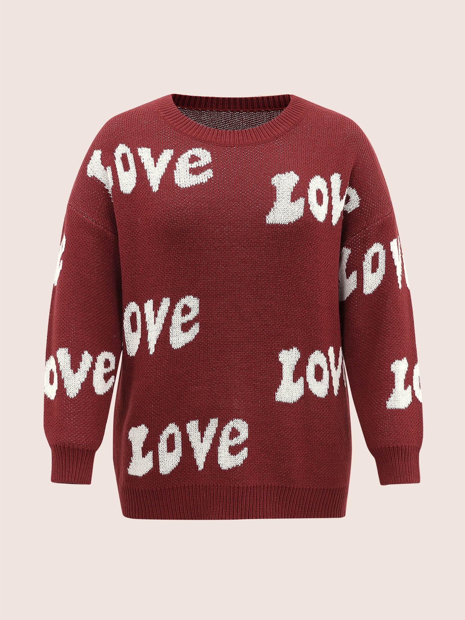 Love Letter Round Neck Drop Shoulder Pullover - Image 5