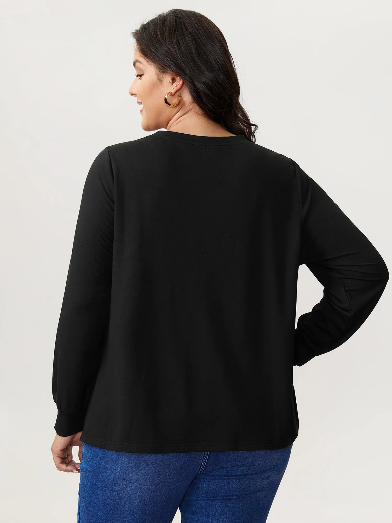Love Notes Embroidery Cut-Out Sweatshirt - Image 4