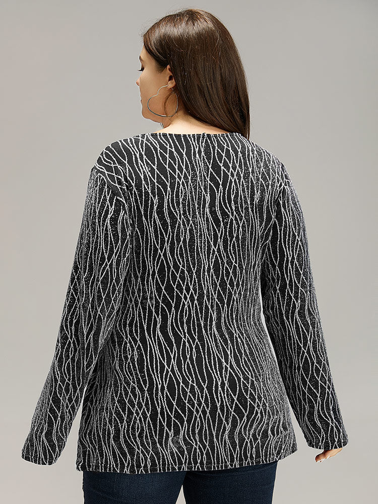 Lurex Geo Bowknot Front T-shirt - Image 5