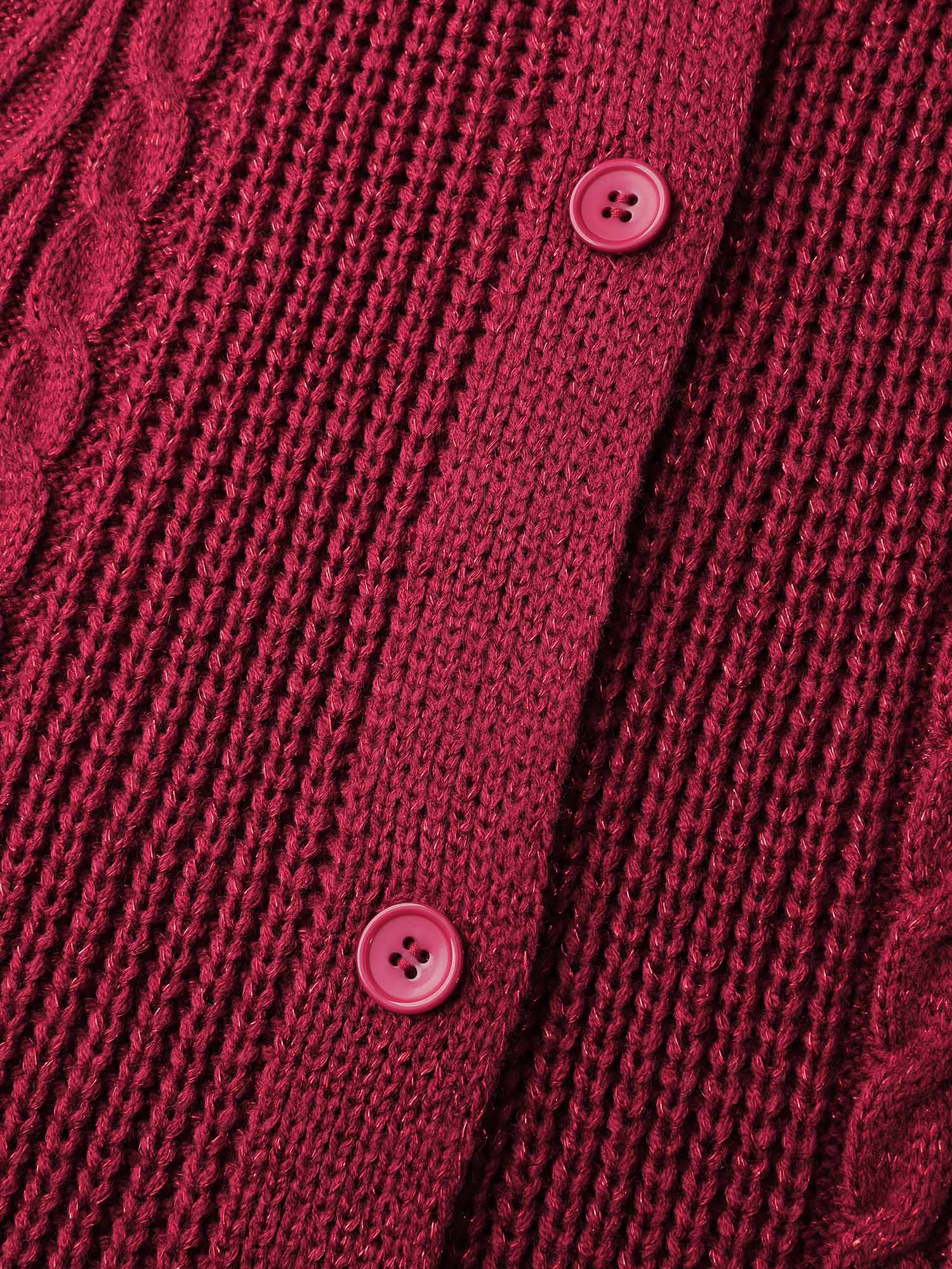 Lurex Twist Button Knit Cardigan - Image 6