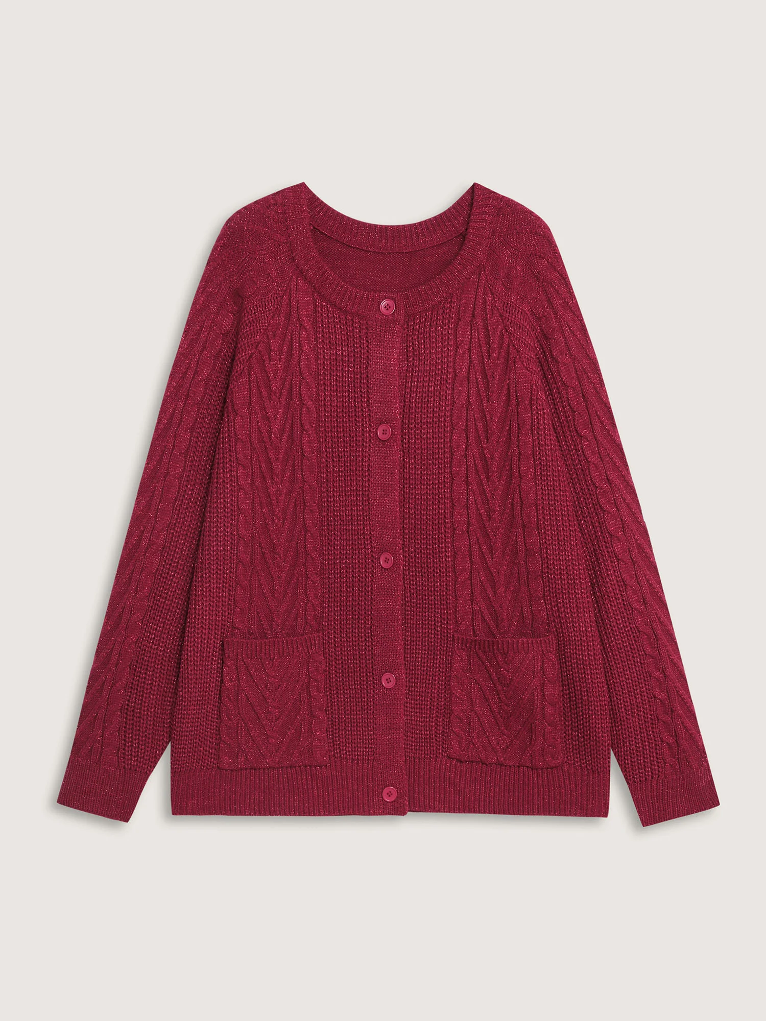 Lurex Twist Button Knit Cardigan - Image 9