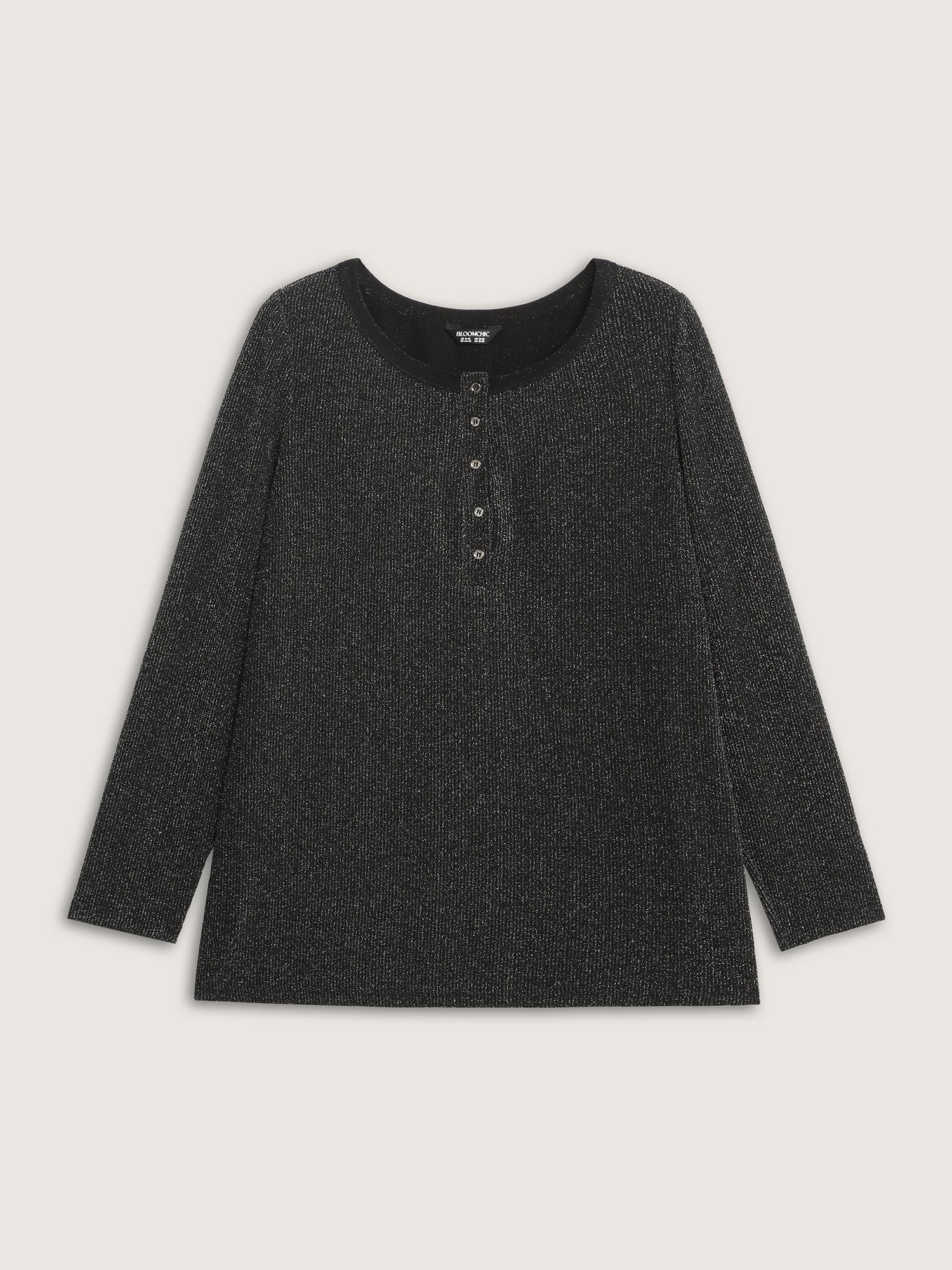 Luxe Feel Button Fitted T-Shirt - Image 5