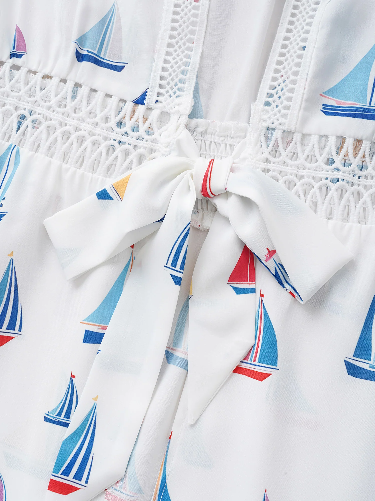Marine Elements Knotted Cut Out Kimono - Image 5