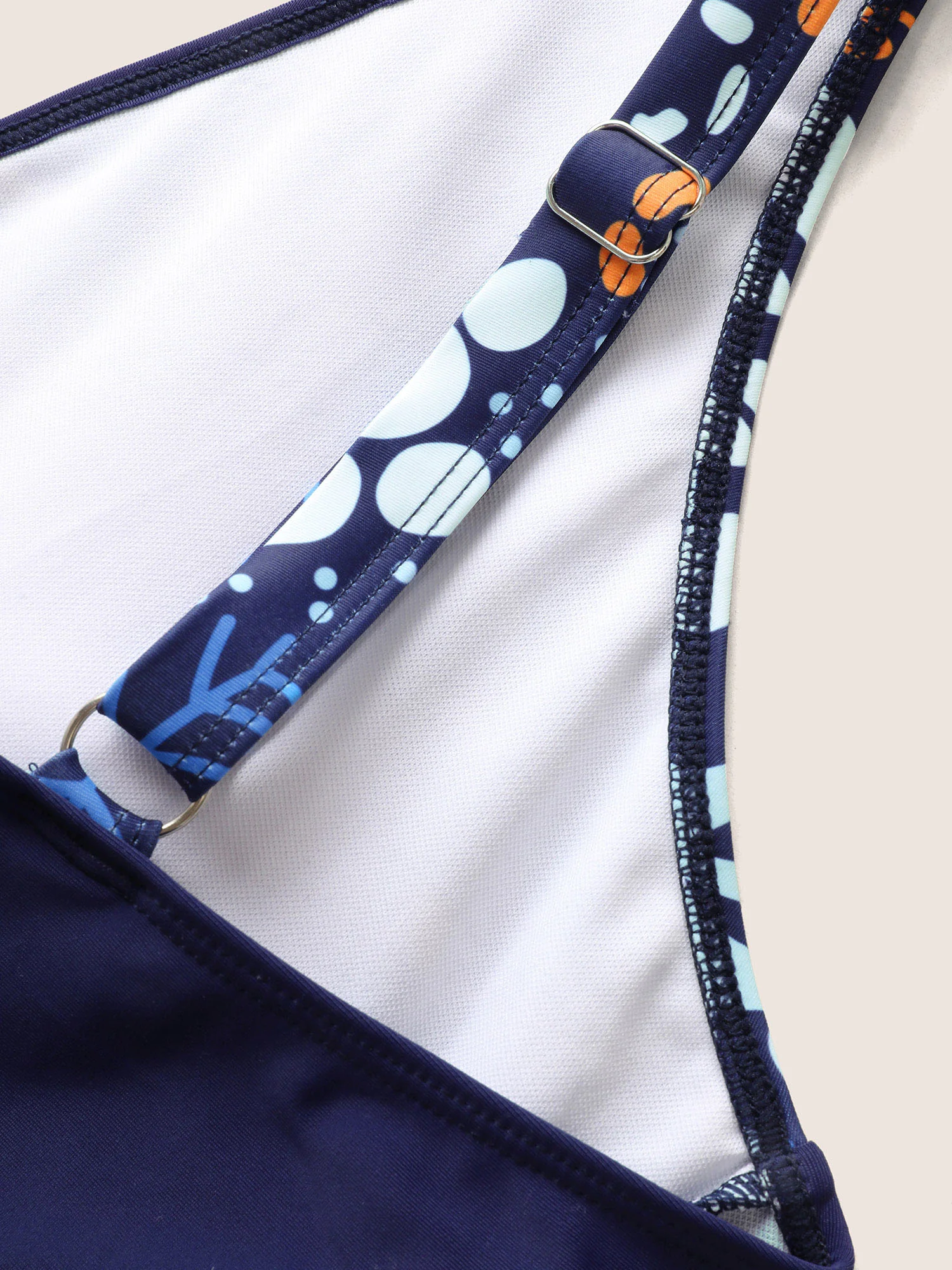Marine Elements Patchwork Tie Knot Swim Dress - Image 6