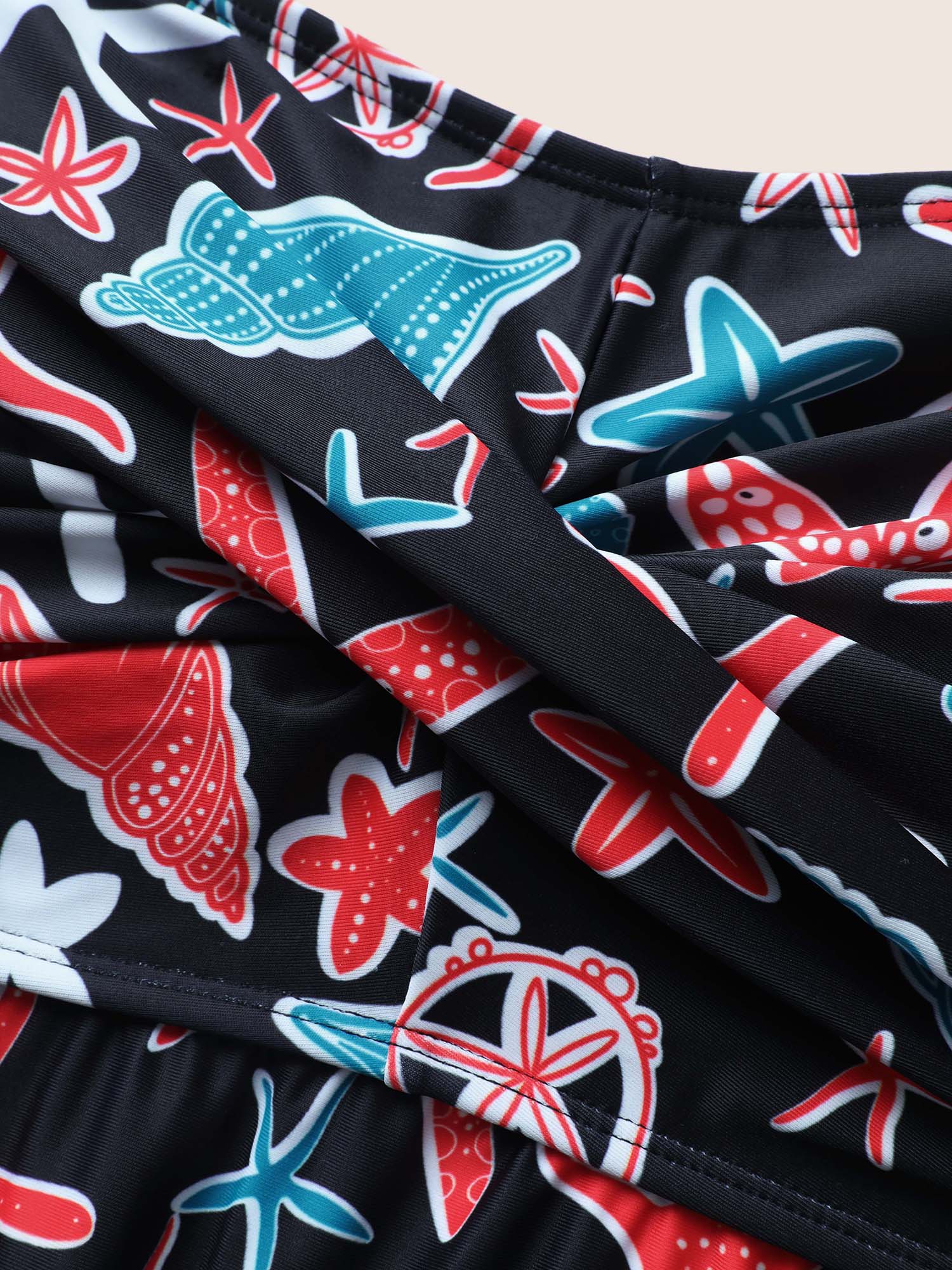 Marine Elements Twist Front Gathered Swim Dress - Image 5