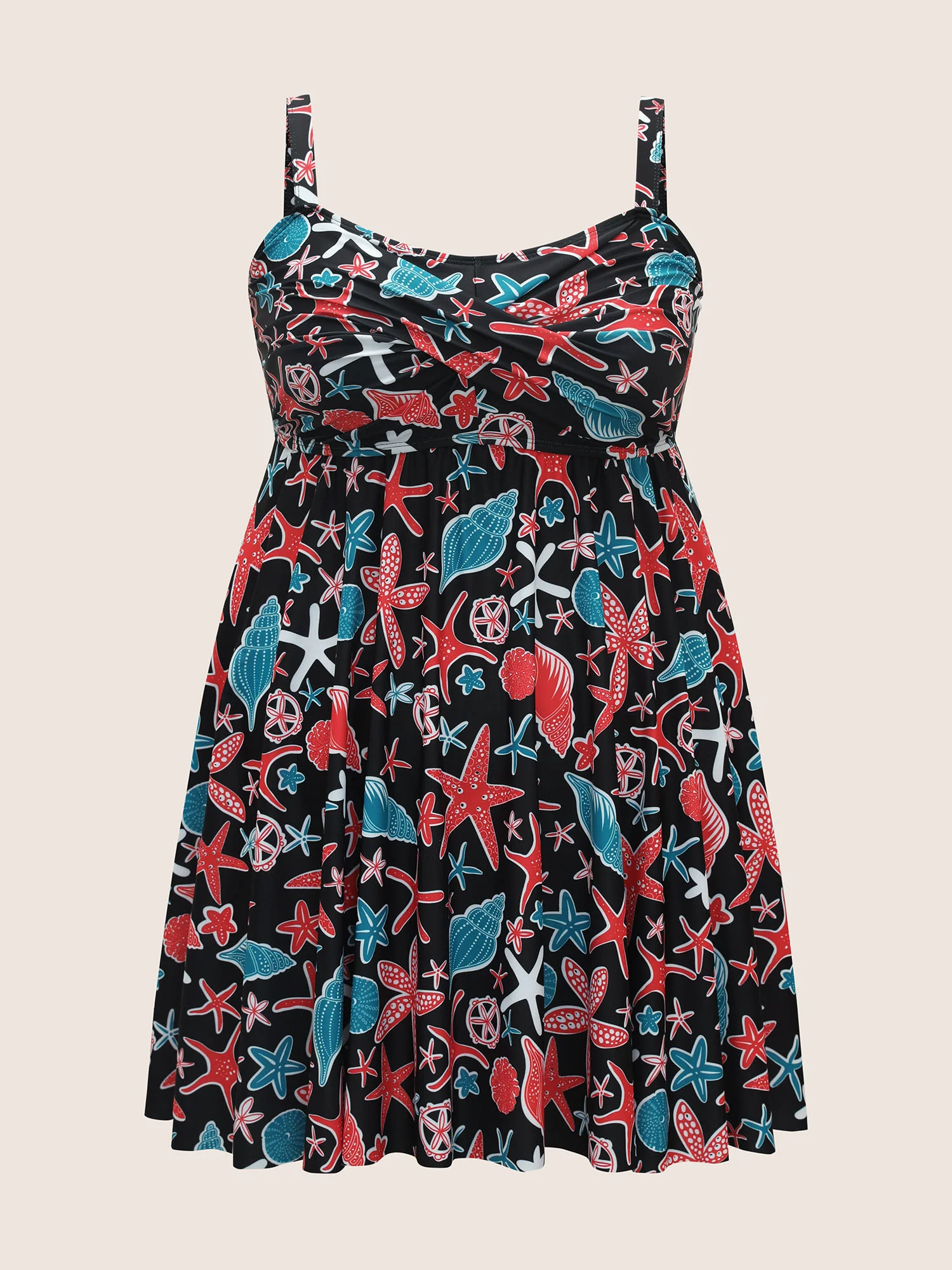 Marine Elements Twist Front Gathered Swim Dress - Image 8