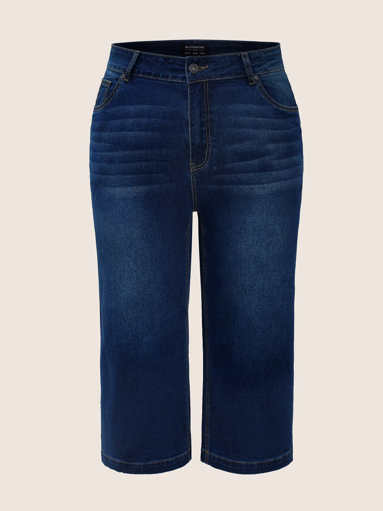 Classic Wide-Leg Capri Jeans - Image 7