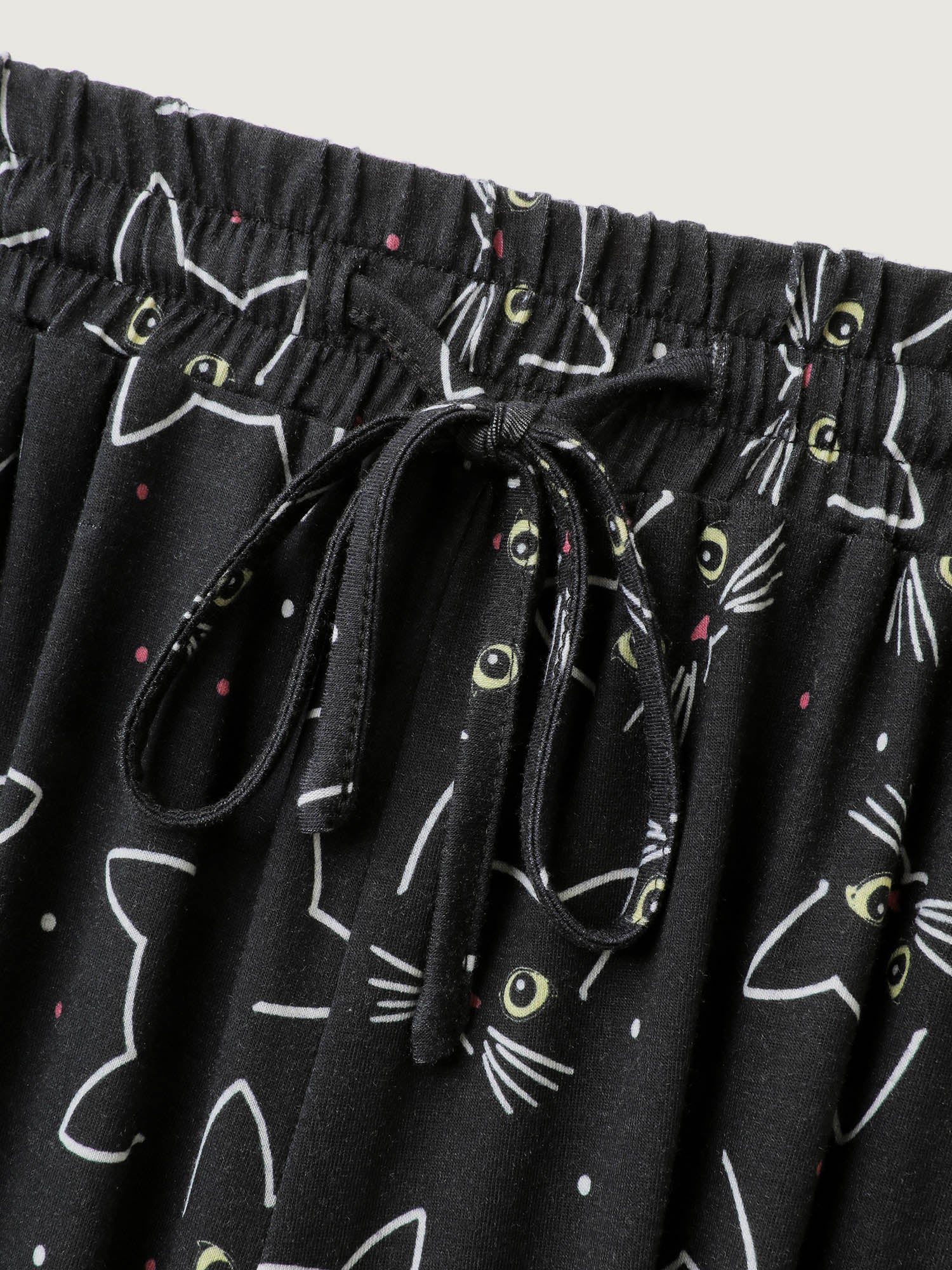 Meow Halloween Print Wide-Leg Lounge Pants - Image 6