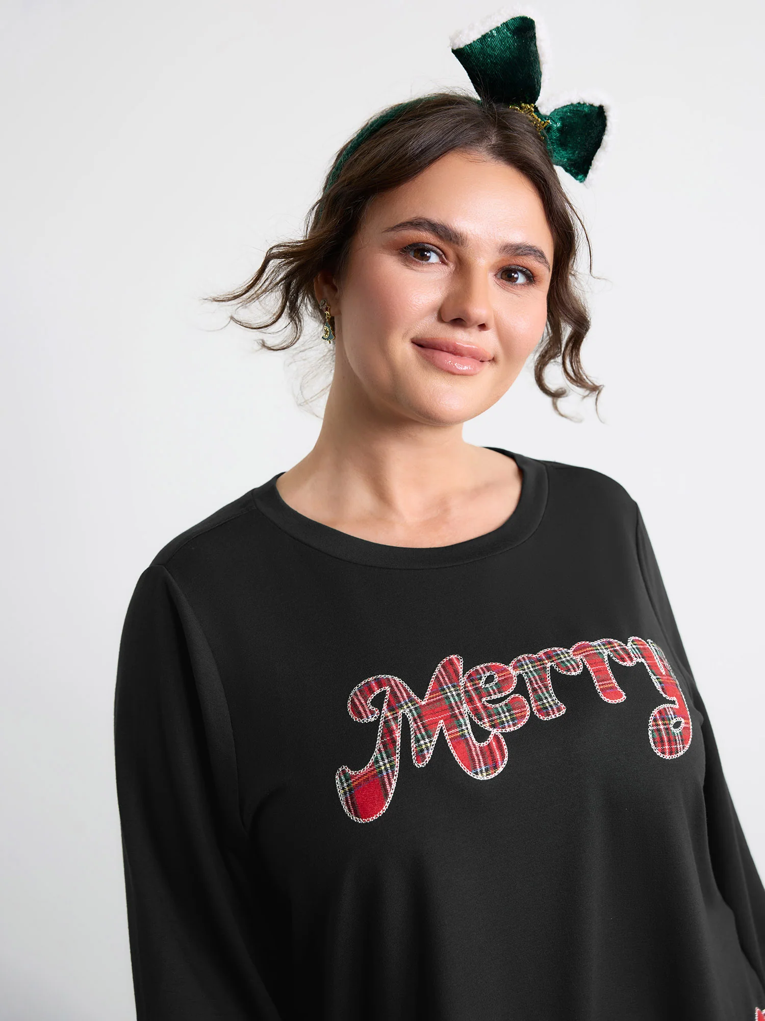 Merry Applique Embroidery Sweatshirt - Image 11