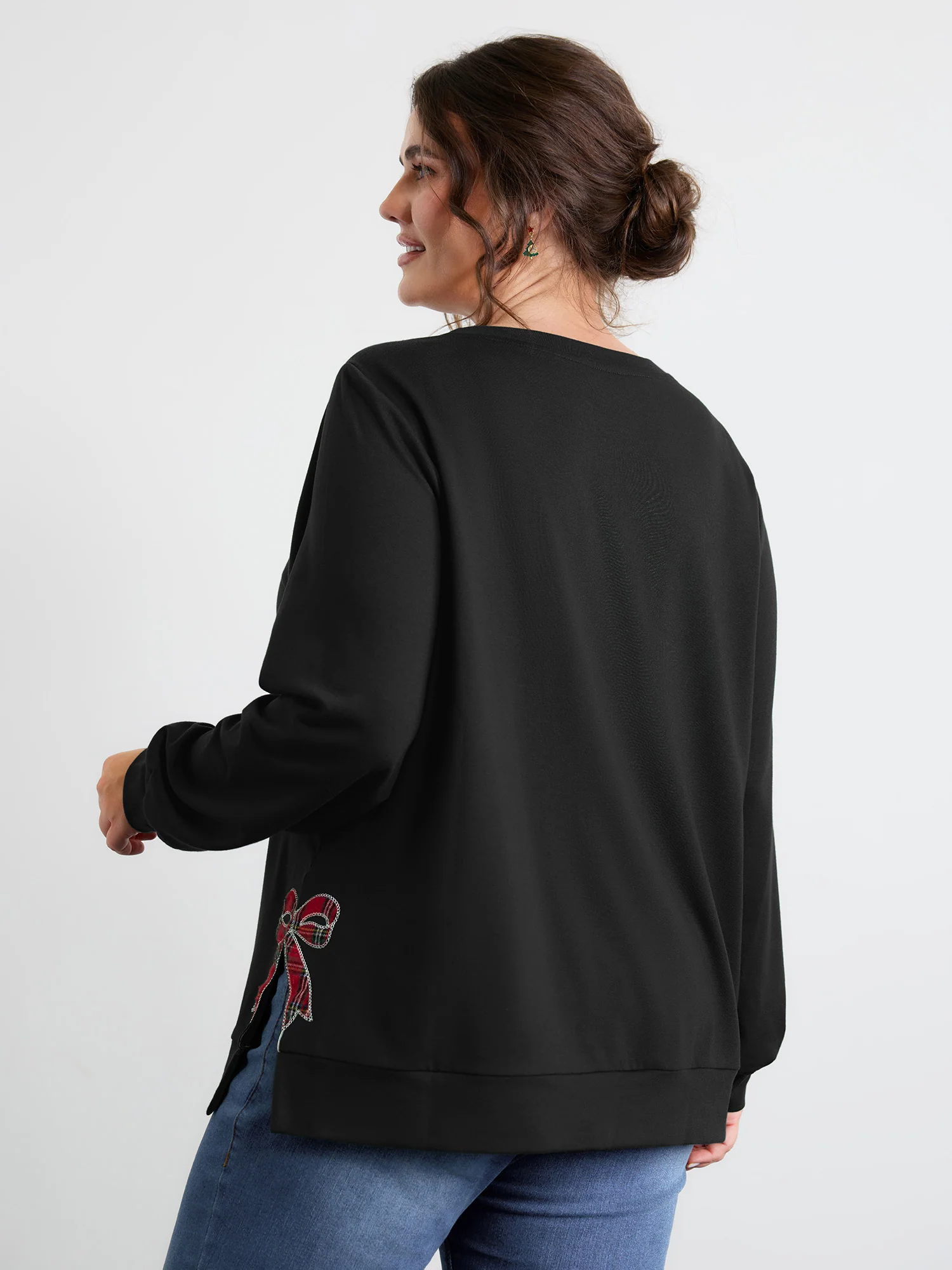 Merry Applique Embroidery Sweatshirt - Image 13