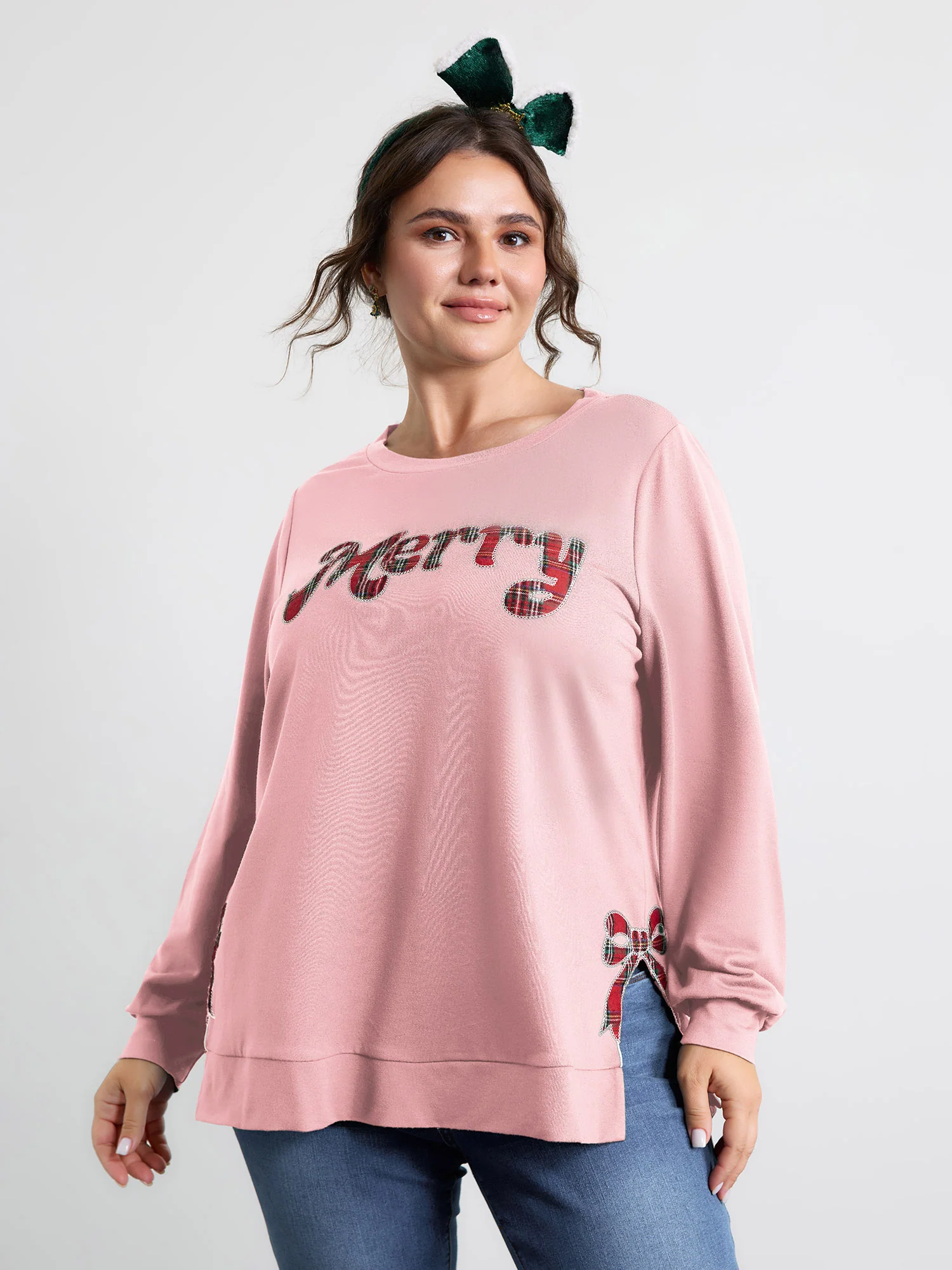 Merry Applique Embroidery Sweatshirt - Image 14