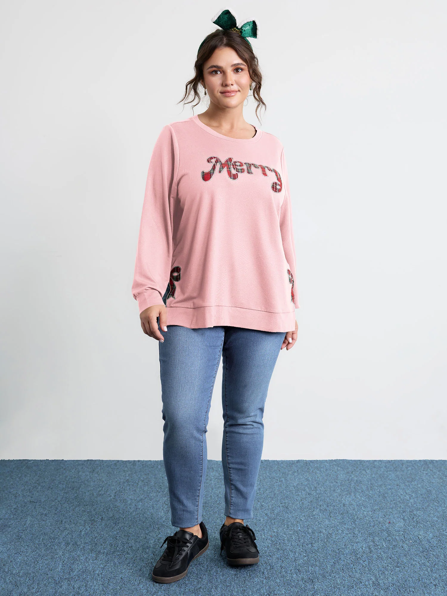 Merry Applique Embroidery Sweatshirt - Image 15