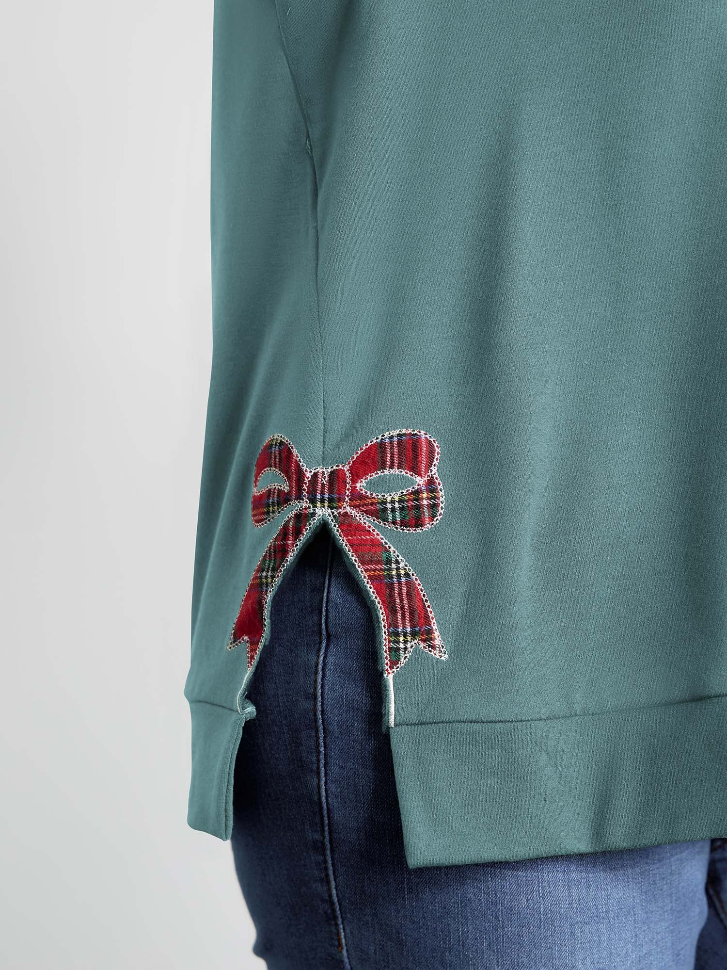 Merry Applique Embroidery Sweatshirt - Image 27