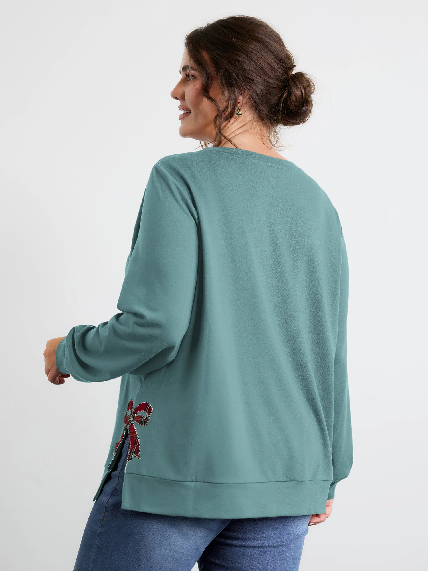 Merry Applique Embroidery Sweatshirt - Image 28