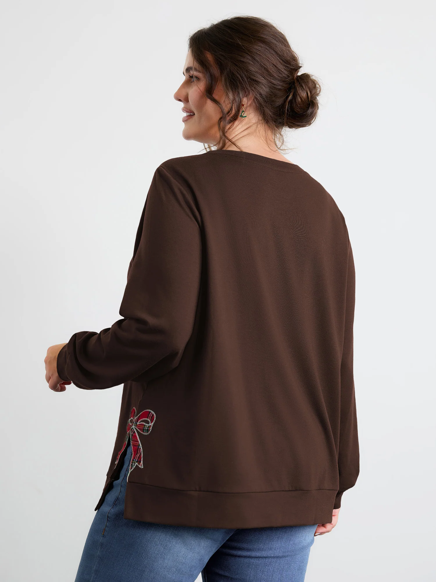 Merry Applique Embroidery Sweatshirt - Image 33