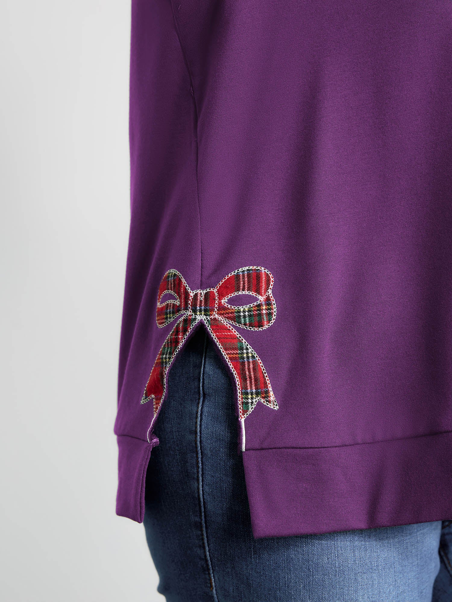 Merry Applique Embroidery Sweatshirt - Image 42
