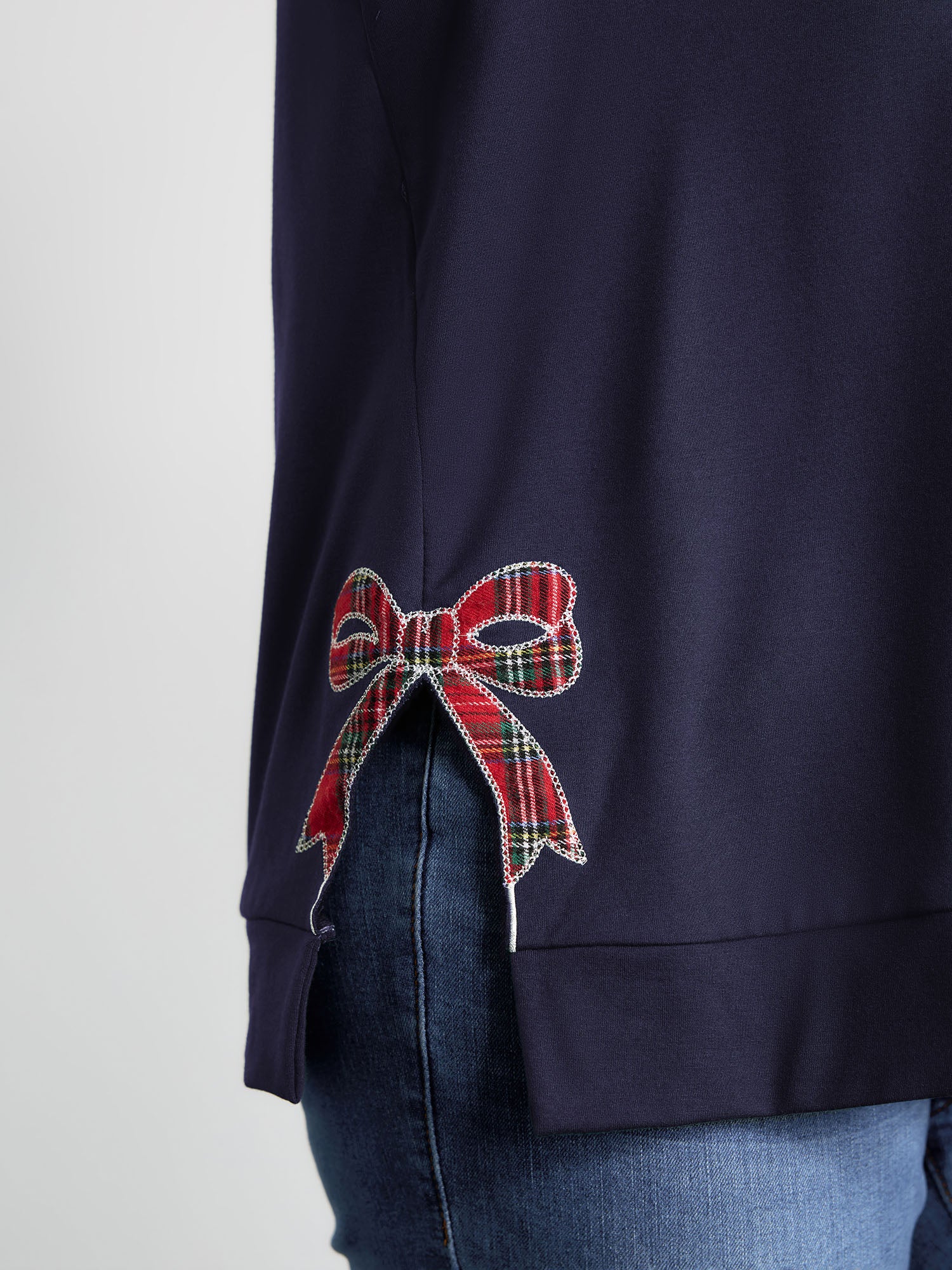 Merry Applique Embroidery Sweatshirt - Image 47
