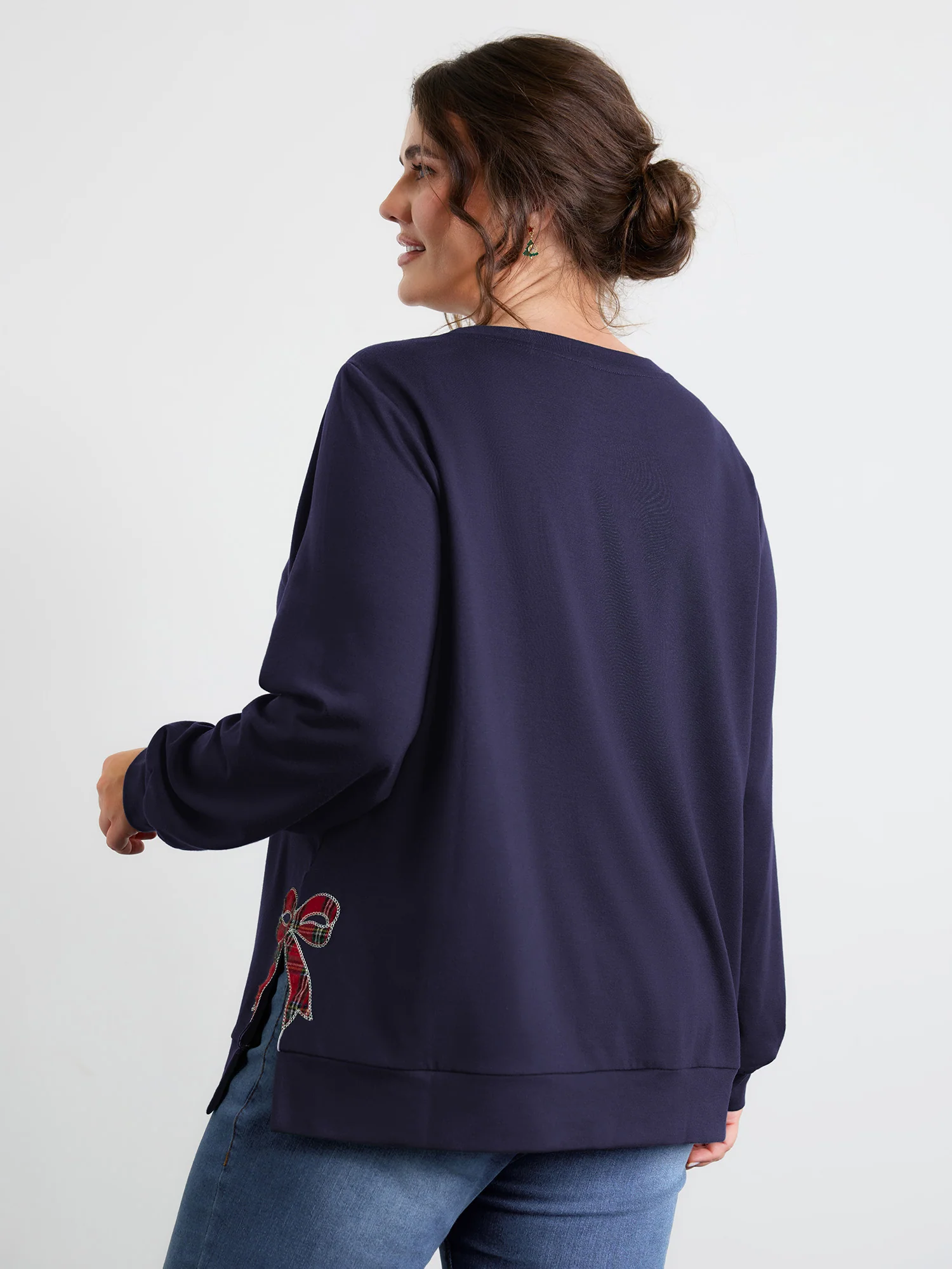 Merry Applique Embroidery Sweatshirt - Image 48