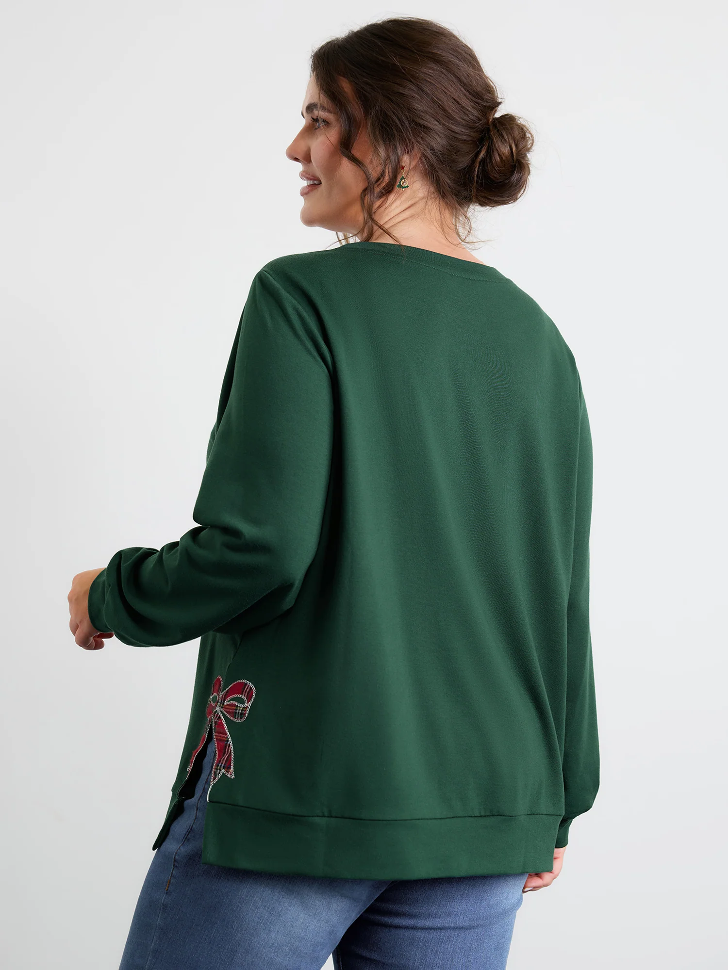 Merry Applique Embroidery Sweatshirt - Image 5