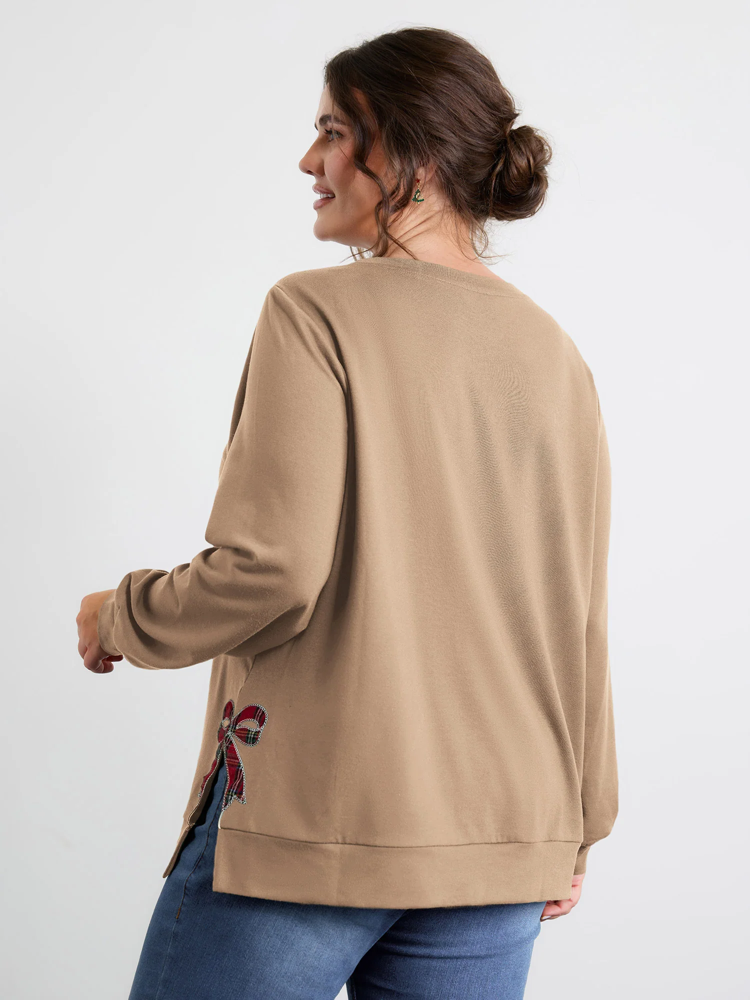 Merry Applique Embroidery Sweatshirt - Image 53