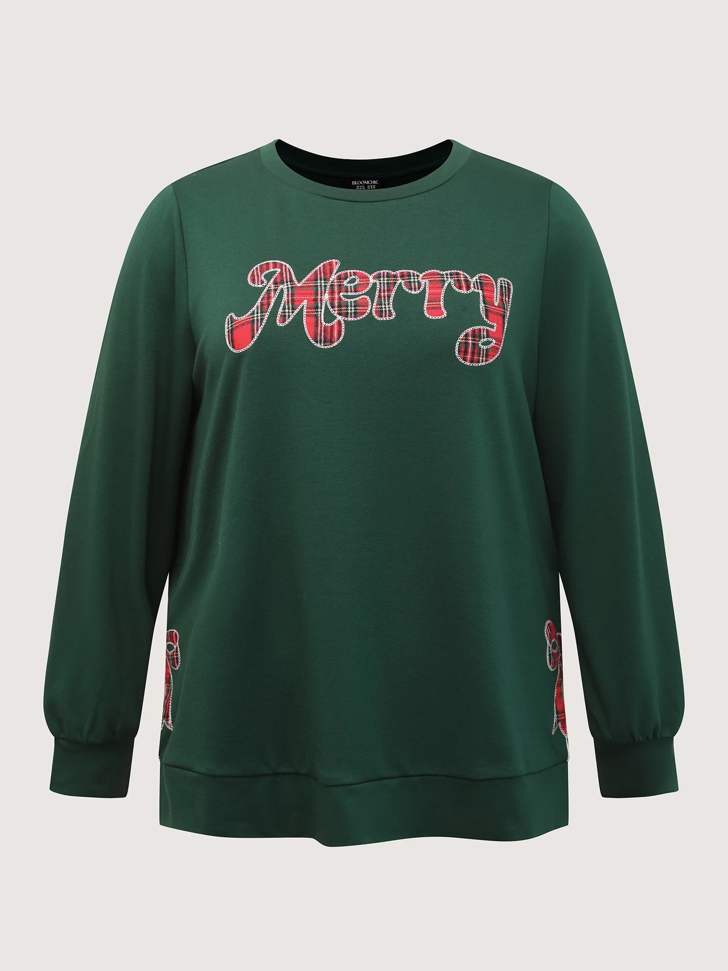 Merry Applique Embroidery Sweatshirt - Image 8