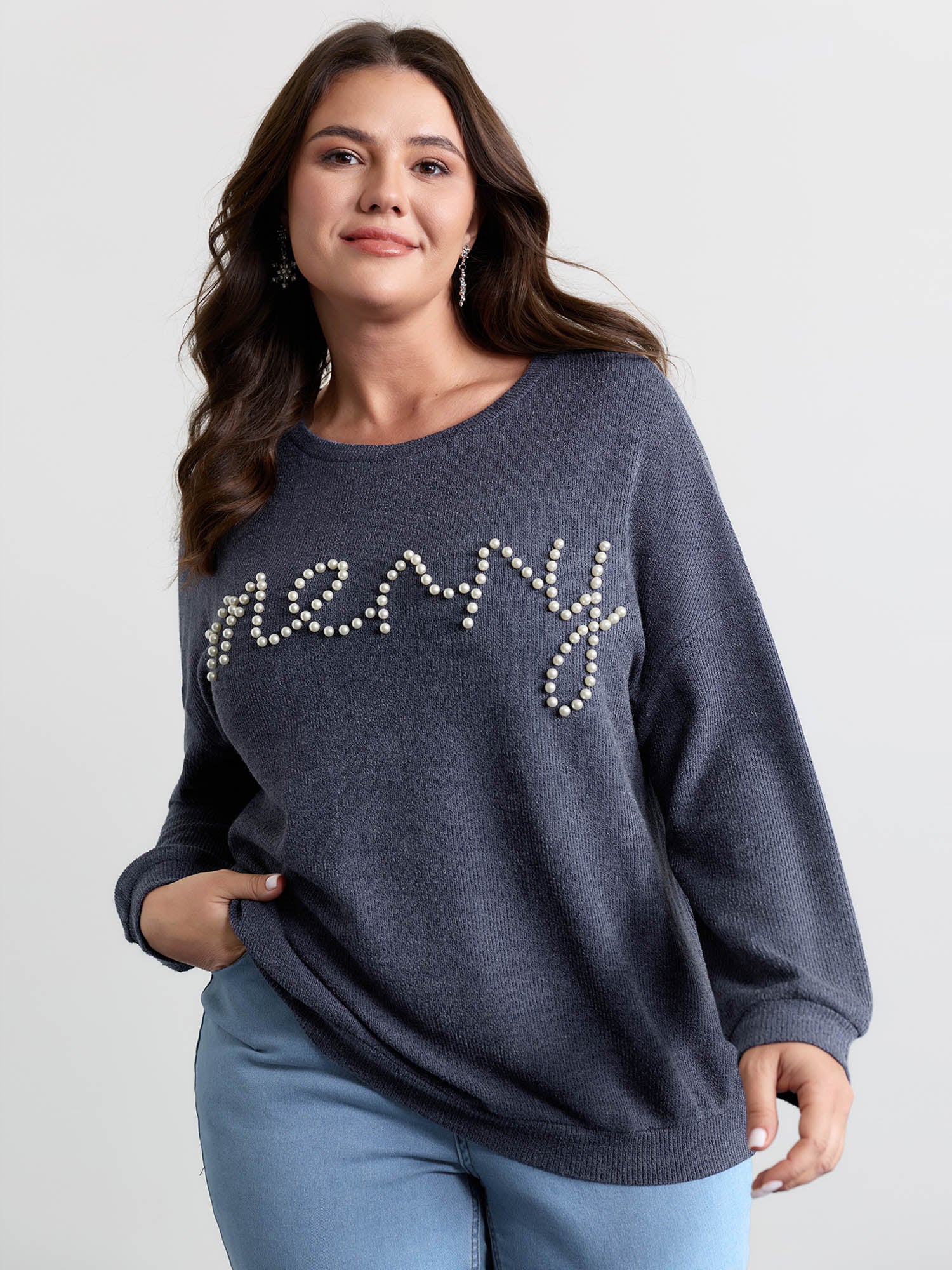 Merry Bead Textured Sweatshirt - Image 2