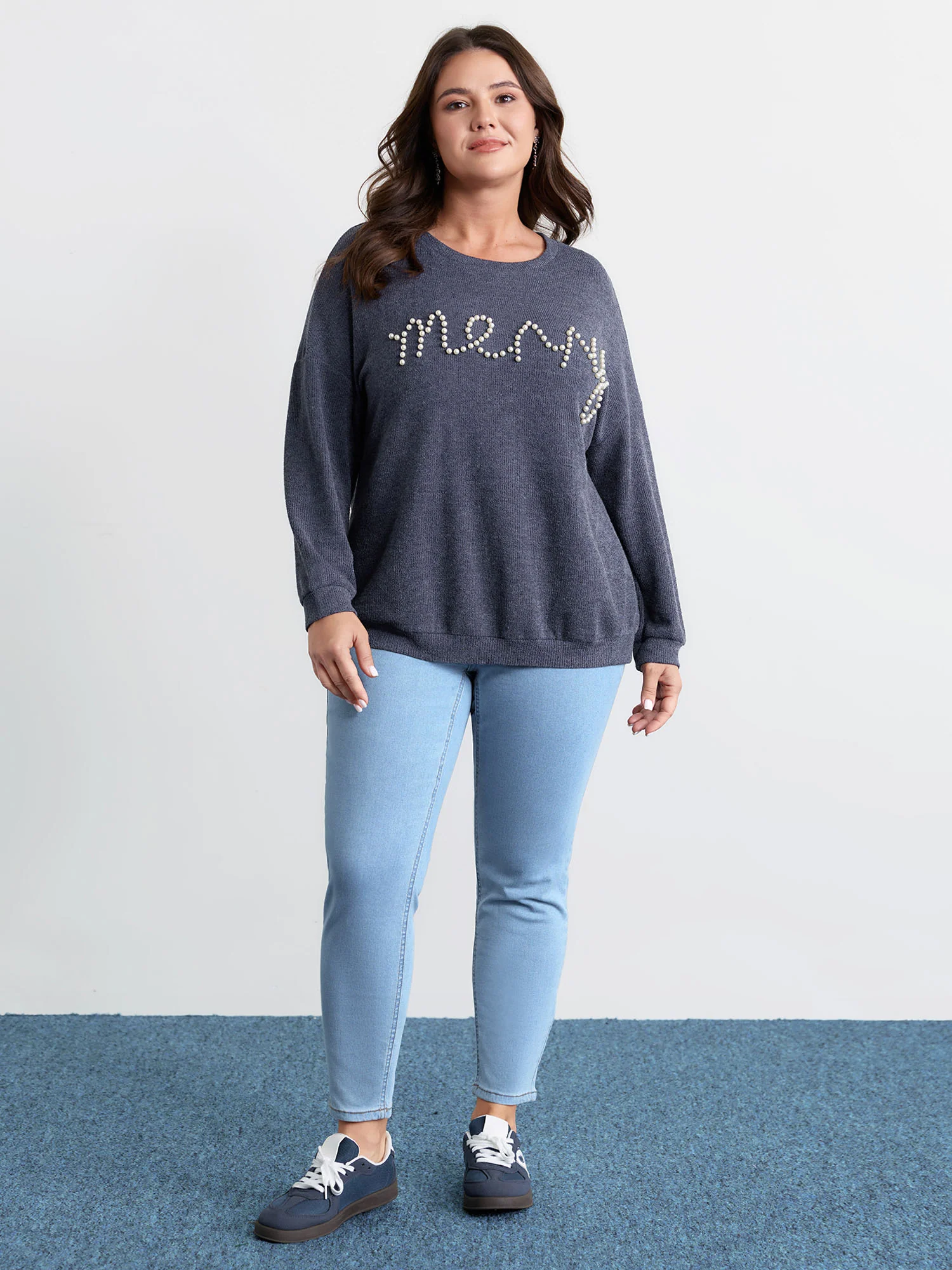 Merry Bead Textured Sweatshirt - Image 3