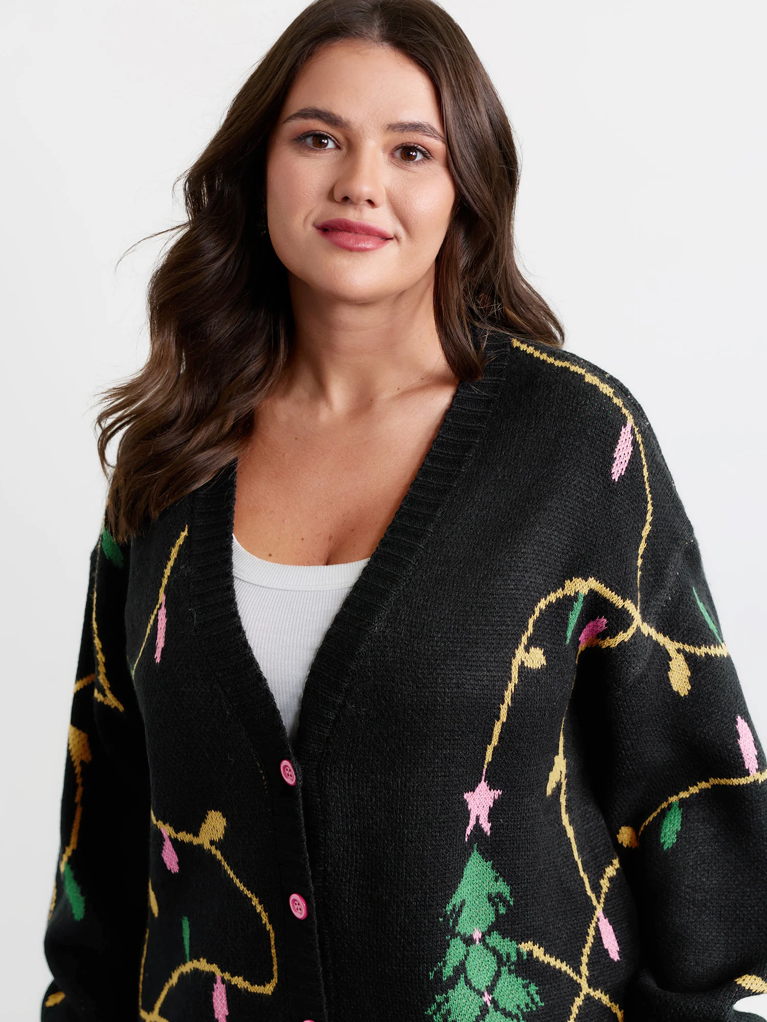 Merry Bright Button Knit Cardigan - Image 2