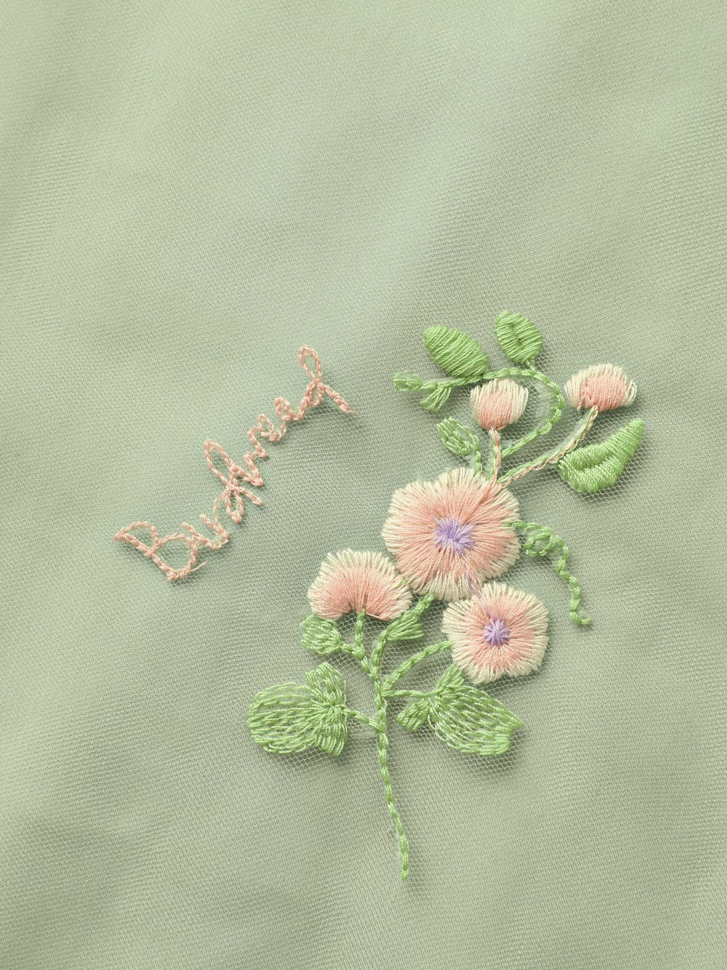 Mesh Floral Embroidered Cap Sleeve Midi Dress - Image 6