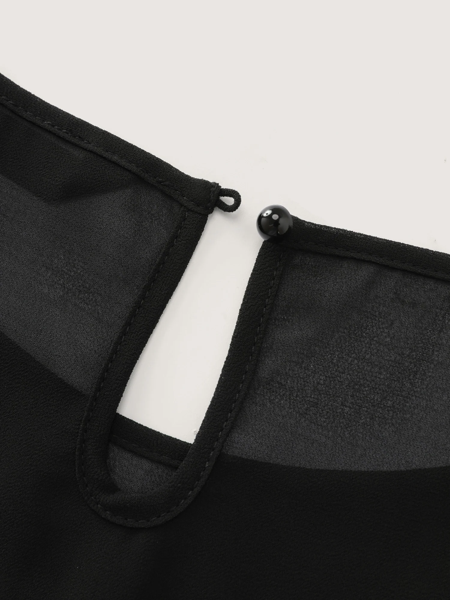Mesh Neckline Spliced Fitted Knit Top - Image 7