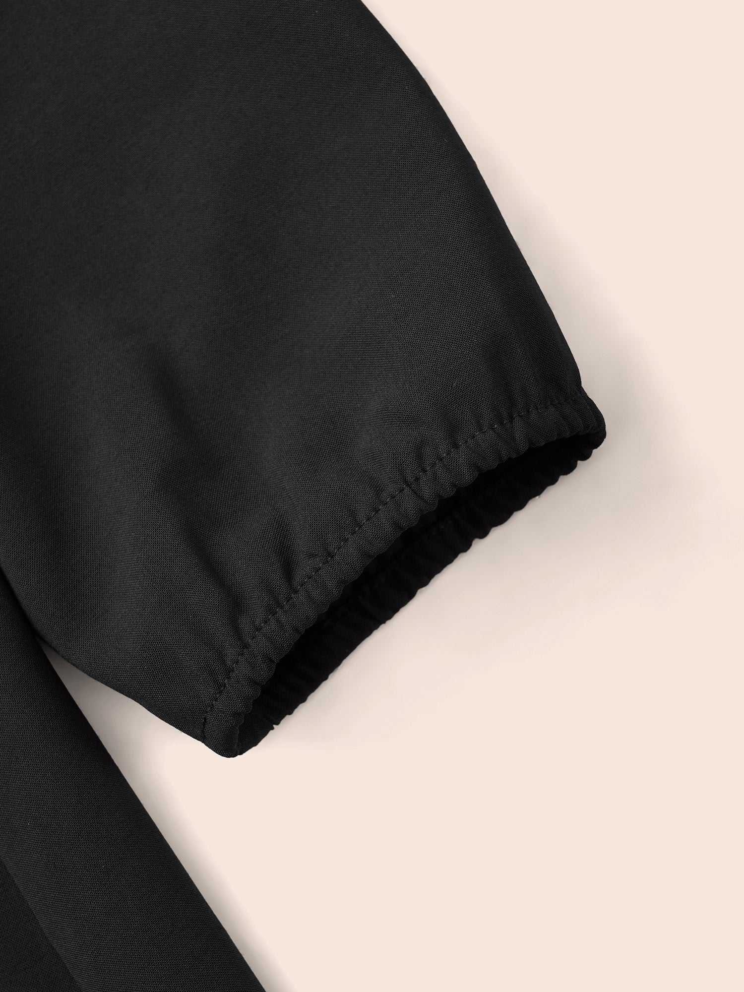 Mesh Patchwork Lantern Sleeve Pleated Dress - Image 6