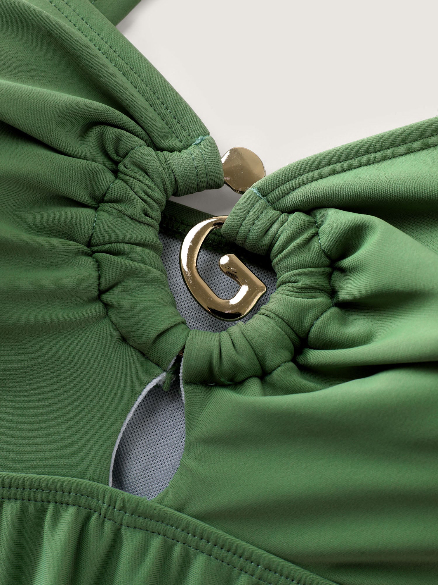 Metal Buckle Keyhole Swim Top - Image 5