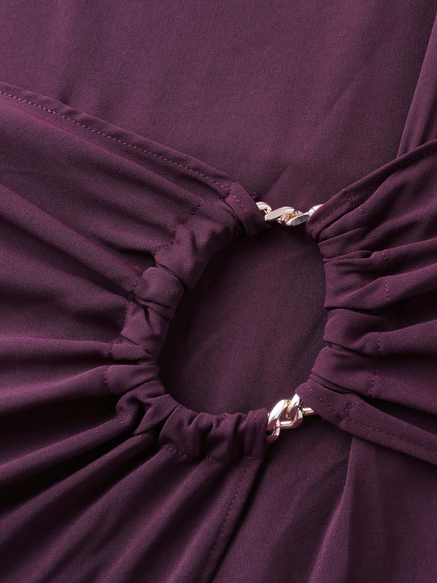 Metal Buckle Twist Side Sheath Maxi Dress - Image 5