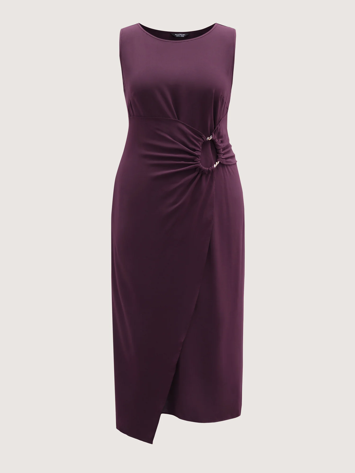 Metal Buckle Twist Side Sheath Maxi Dress - Image 7