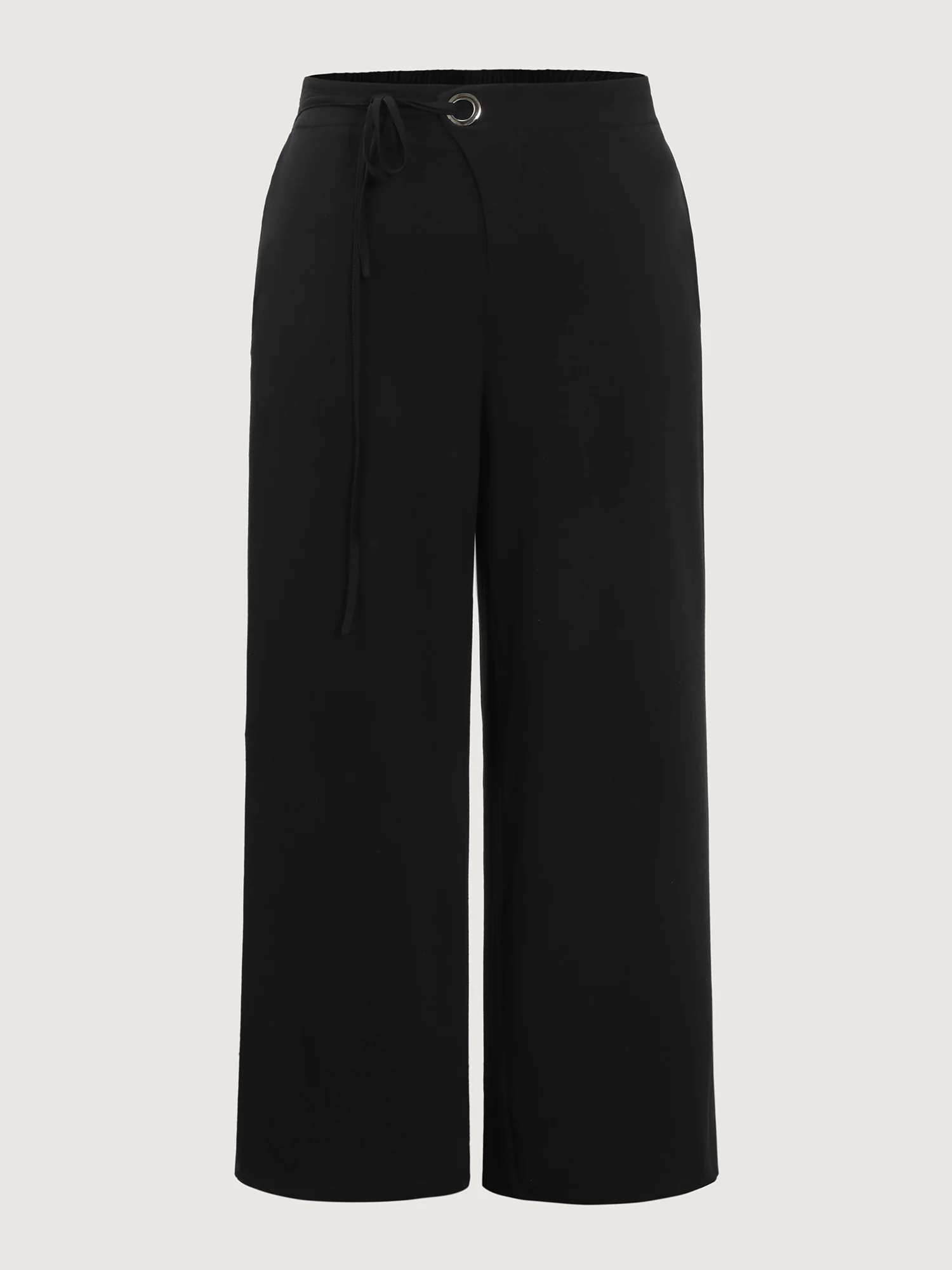 Metal Buckle Wide-Leg Pants - Image 9