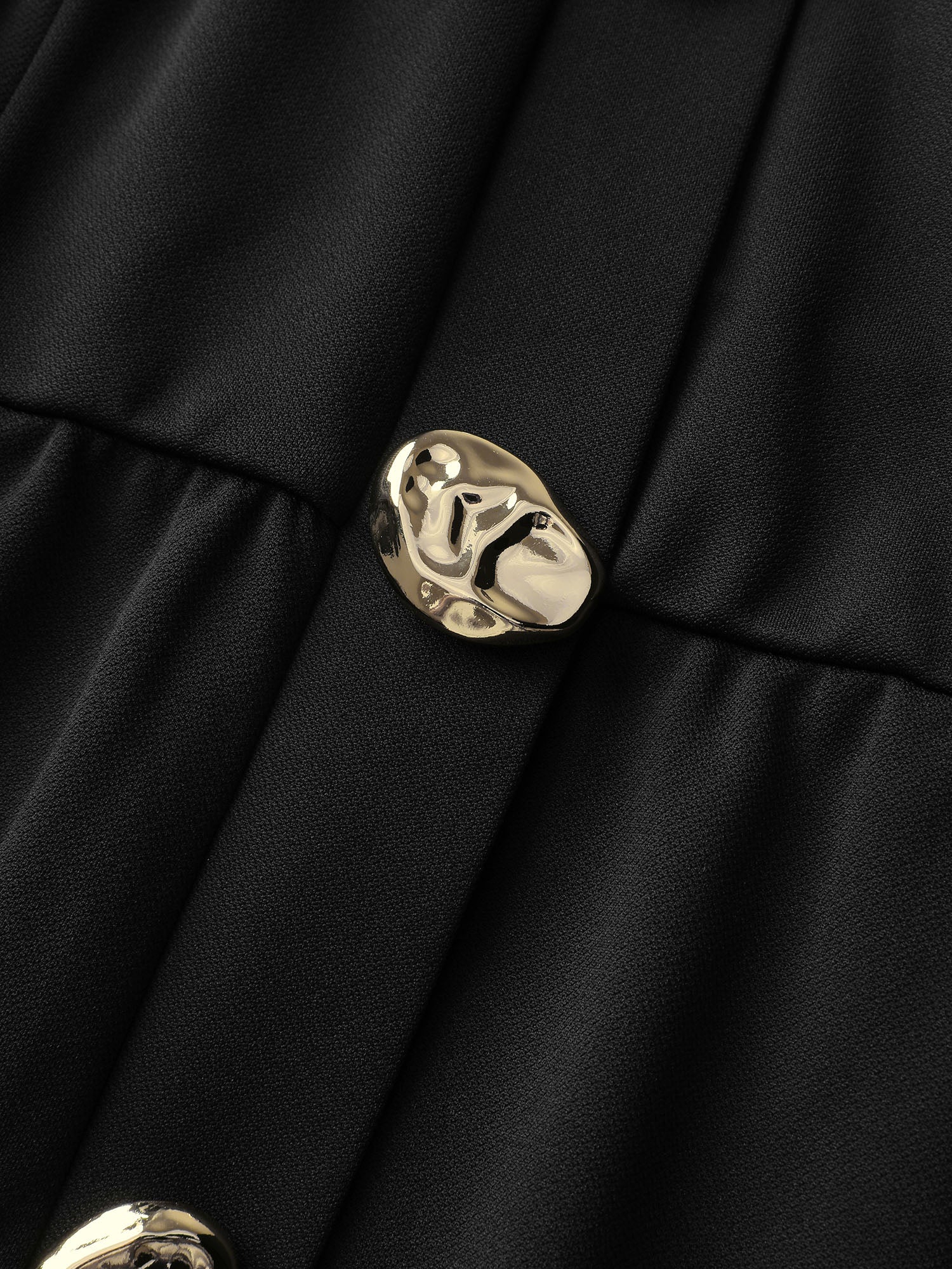 Metal Buttons Side Pockets Midi Dress - Image 5