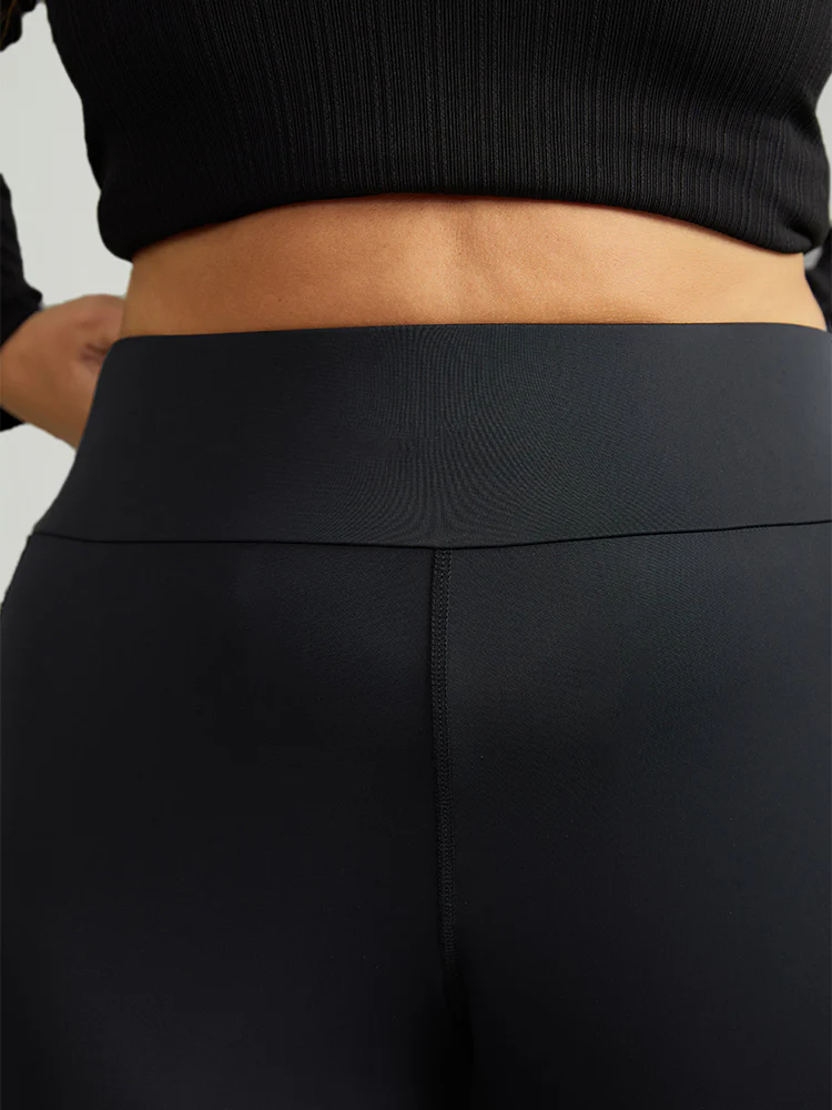 Metal Chain Trim Mid Rise Leggings - Image 7