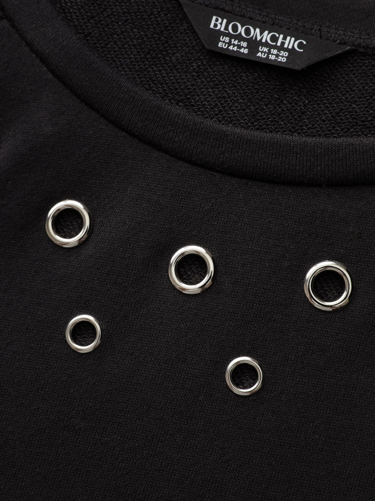 Metallic Loop Detail Relaxed-Fit Sweatshirt - Image 5