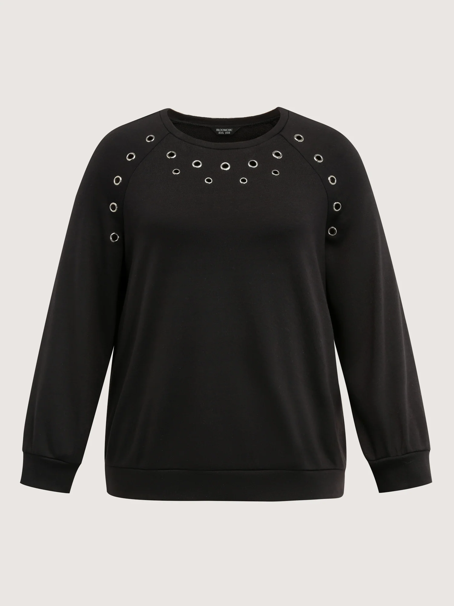 Metallic Loop Detail Relaxed-Fit Sweatshirt - Image 7